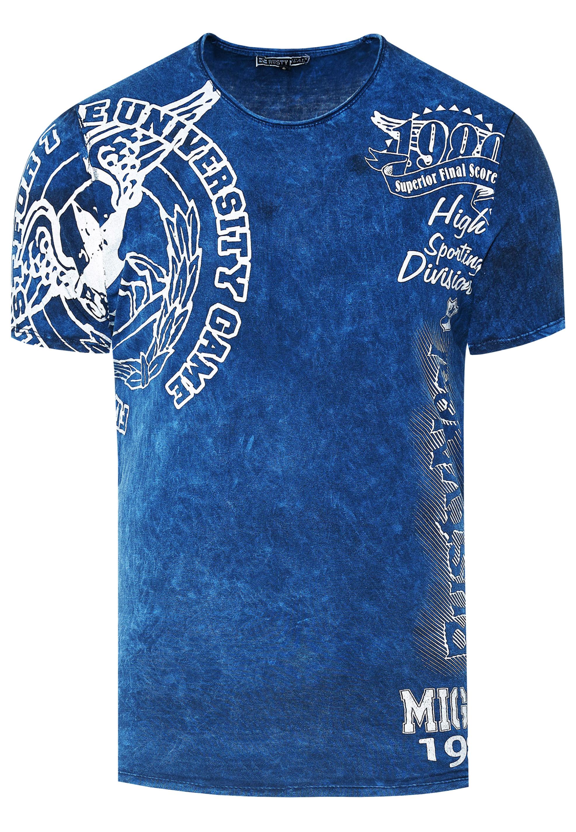 Acid Washed T-Shirt Mit Prints