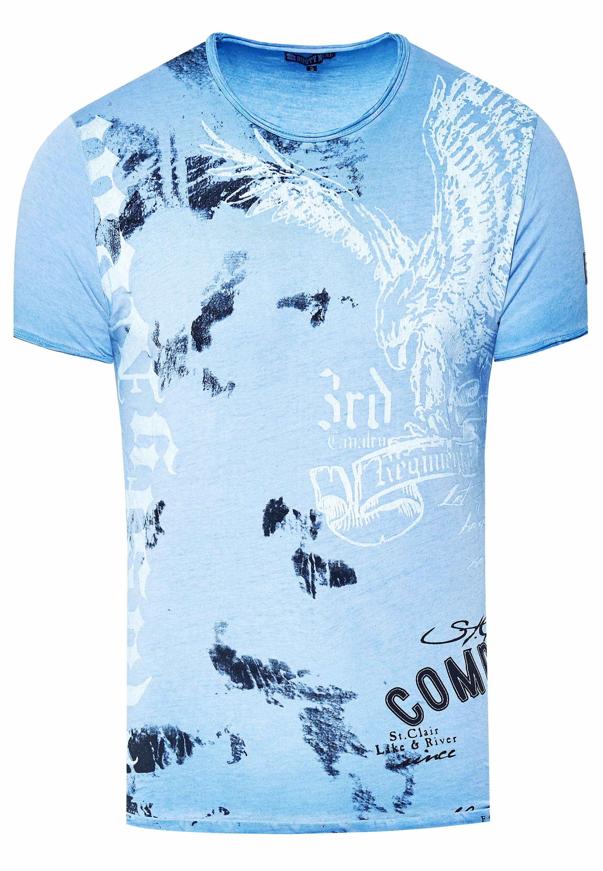 T-Shirt Verwaschen American Eagle Print