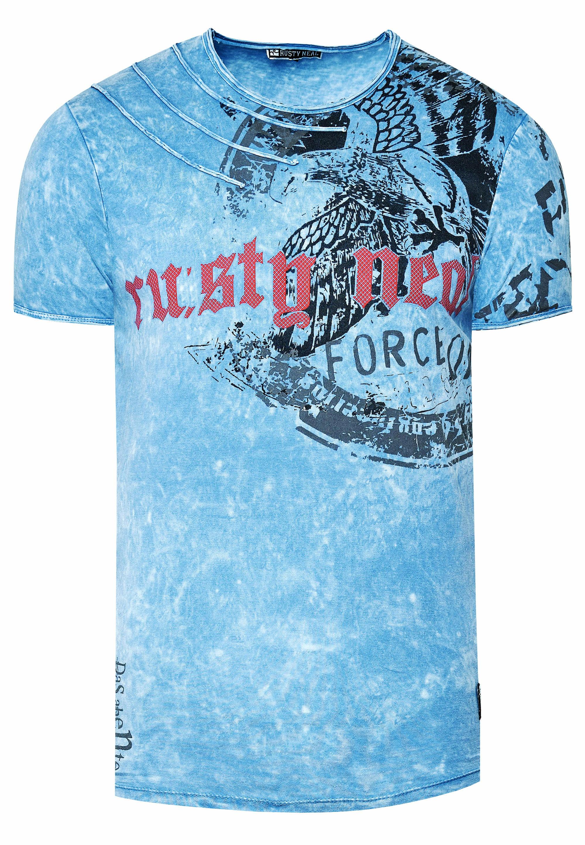Verwaschenes T-Shirt Mit Eagle-Print