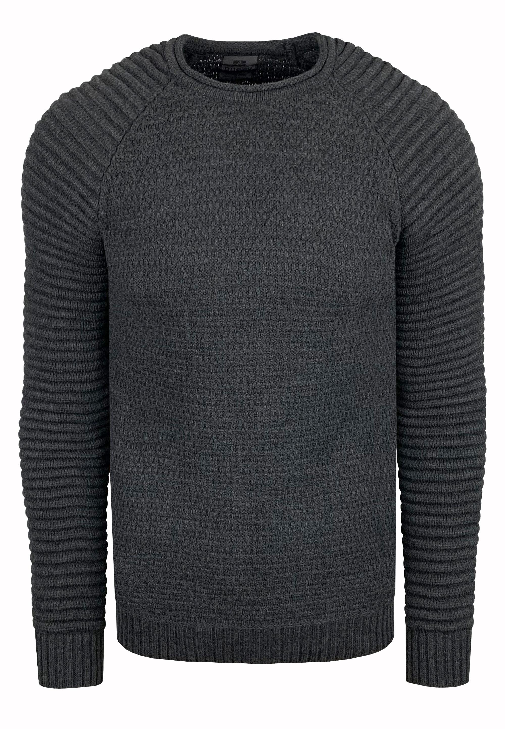 Rusty Neal Rundhals-Pullover Grau