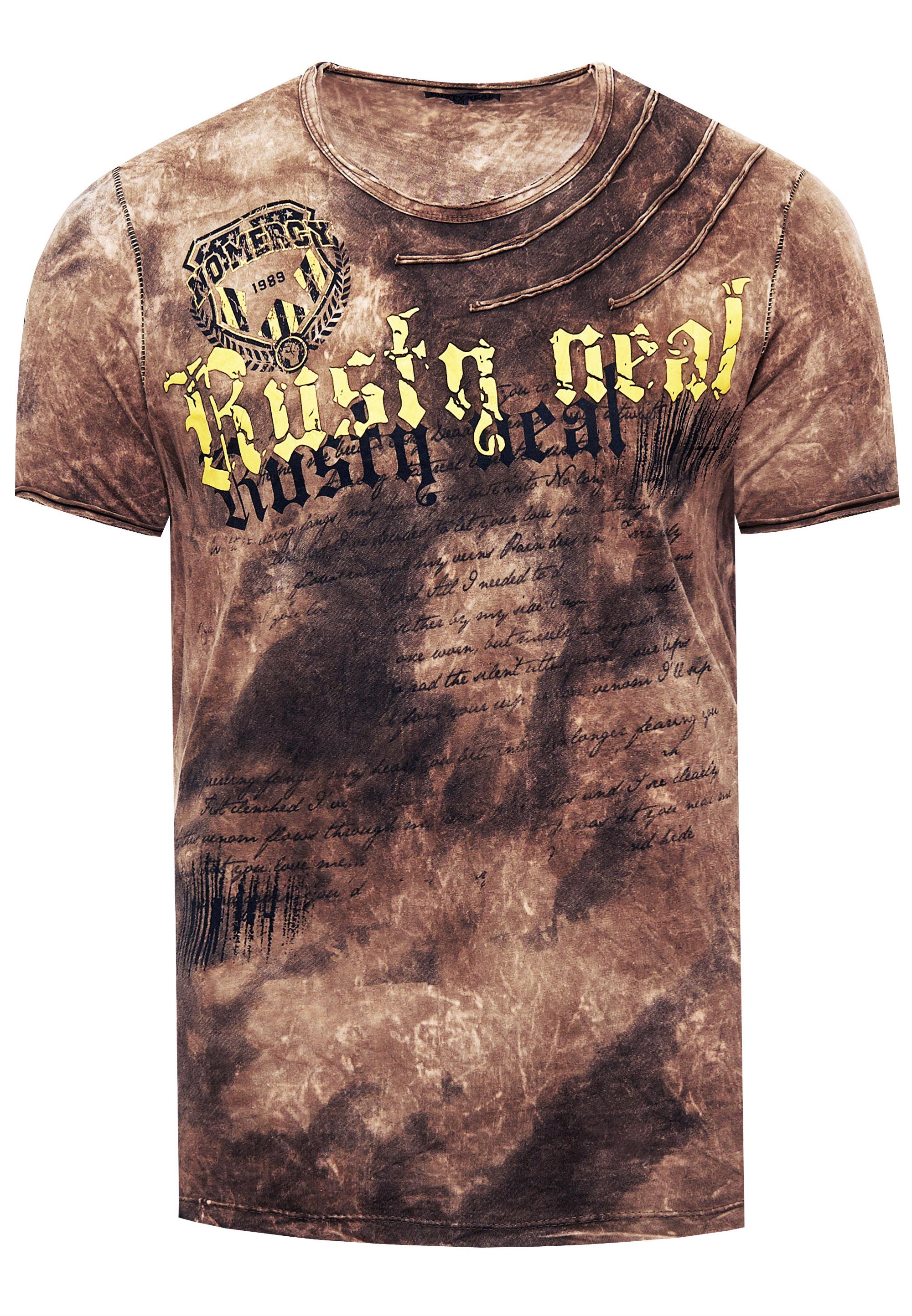 Color Tie Dye Batik T-Shirt Mit Logo-Print