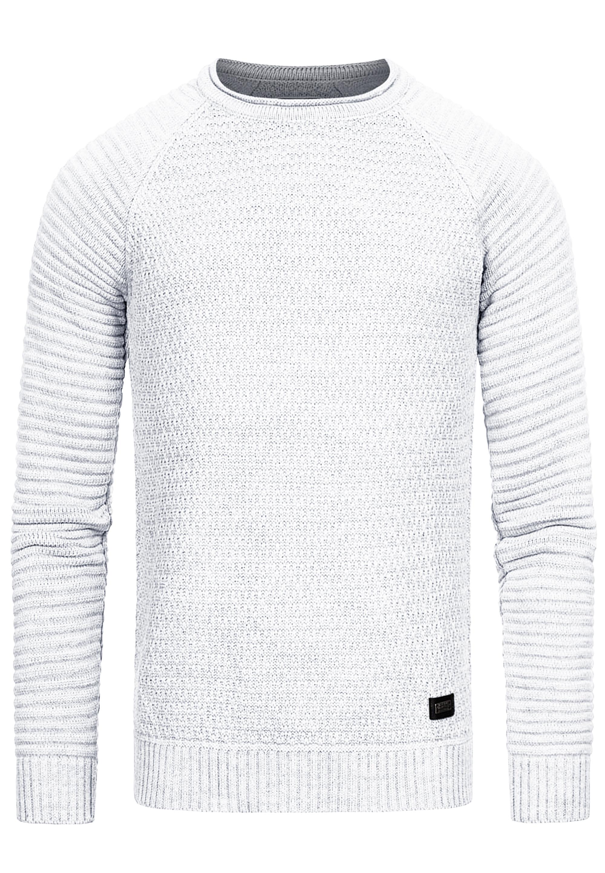 Schwerer Biker Grobstrick Rundhals-Pullover