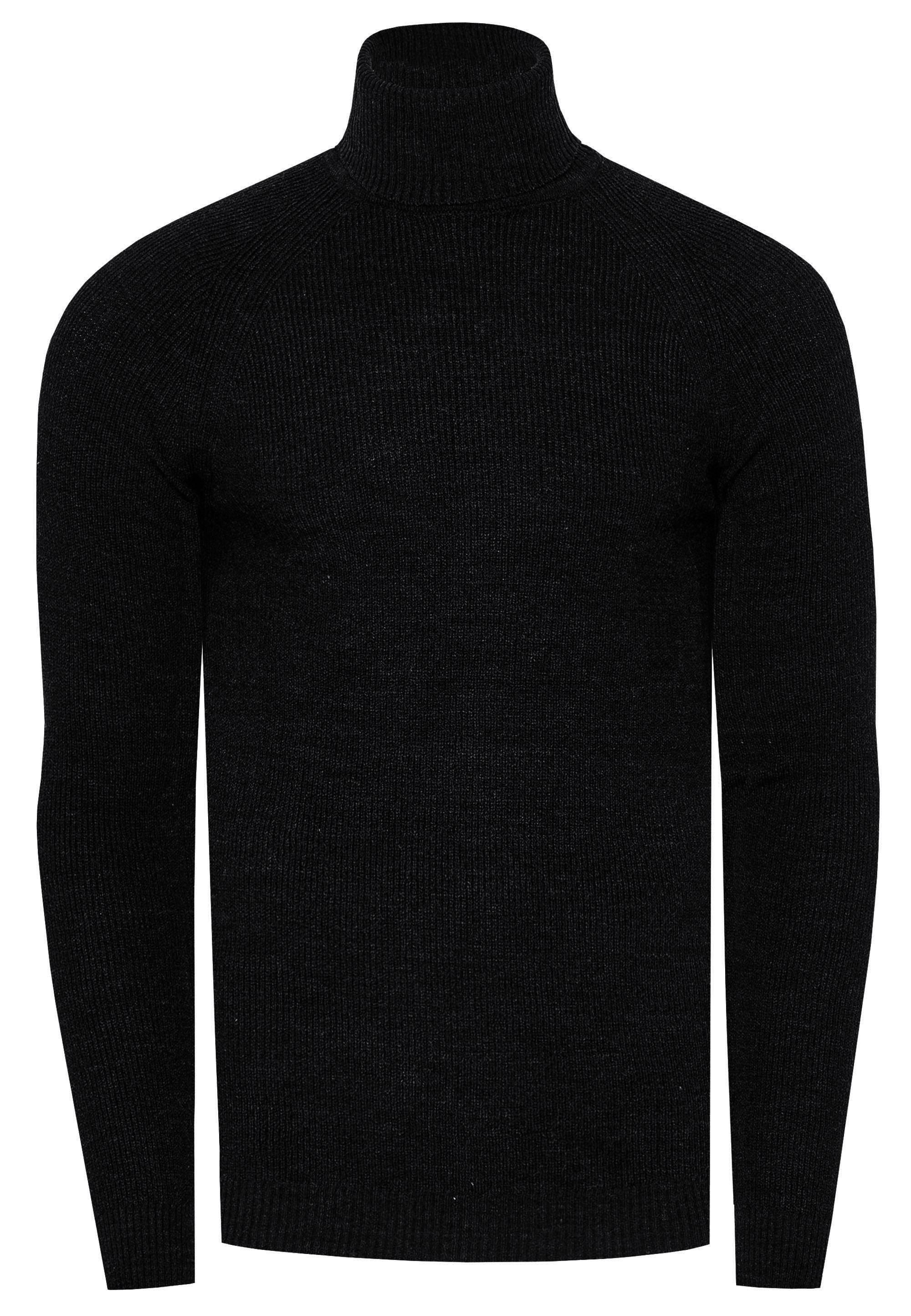 Slim Fit Feinstrick Business Rollkragen-Pullover