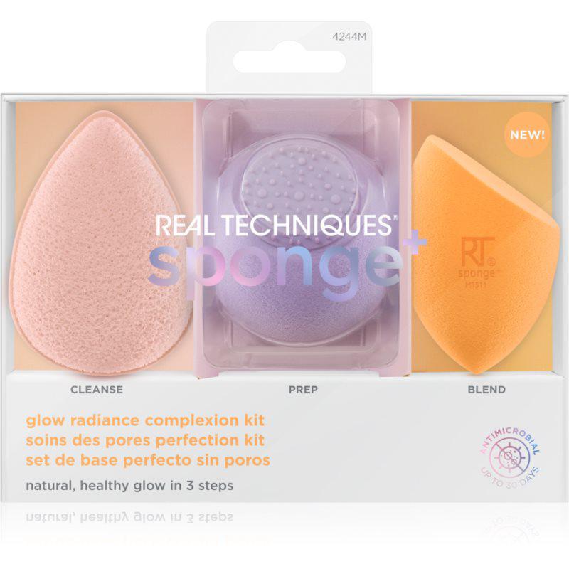 Real Techniques Sponge+ Glow Radiance Applicatoren Set voor Perfecte Uitstraling