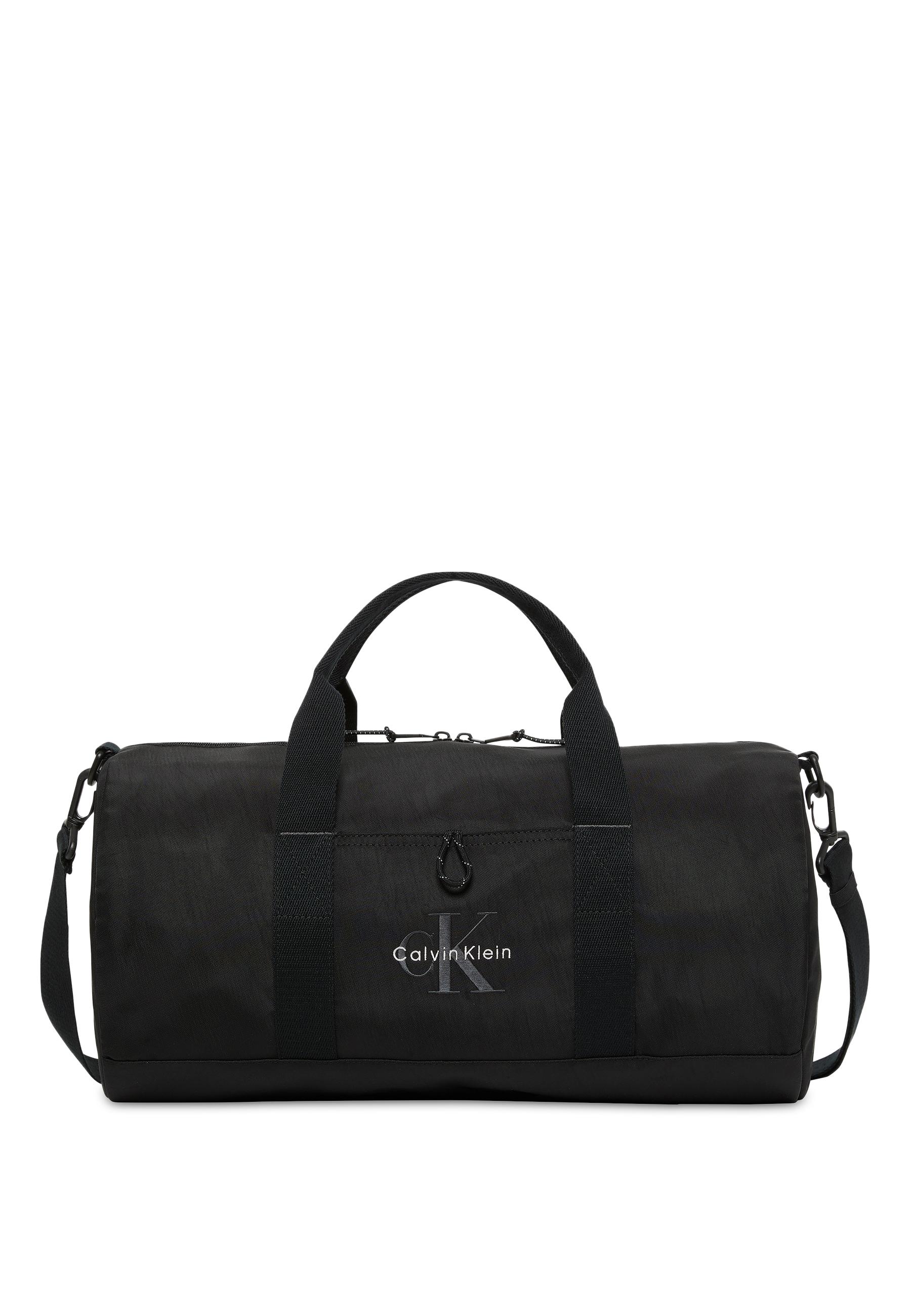 Weekender Calvin Klein "Bold Weekender", Herren, Gr. B/H/T: 44,5Cm X 21,5Cm X 21,5Cm, Schwarz, Nylon, Unifarben, Taschen Weekender, Reisetasche, GroßE UmhäNgetasche, Fitnesstasche Mit Ck-Logo