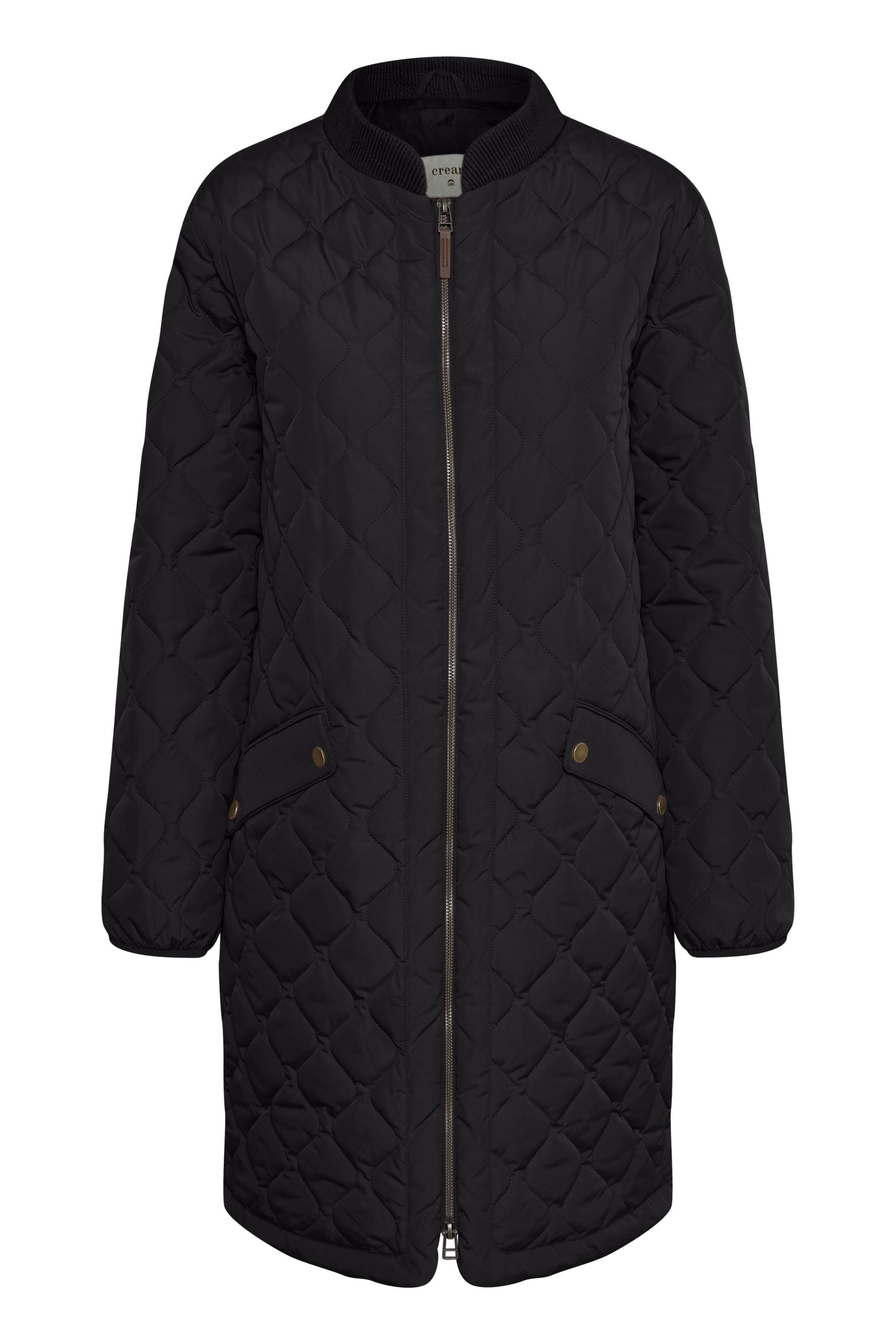 Wintermantel Cream "Jacke Arwencr", Damen, Gr. 36, Schwarz (Pitch Schwarz), Obermaterial: 100% Polyester Pes., MäNtel Wintermantel