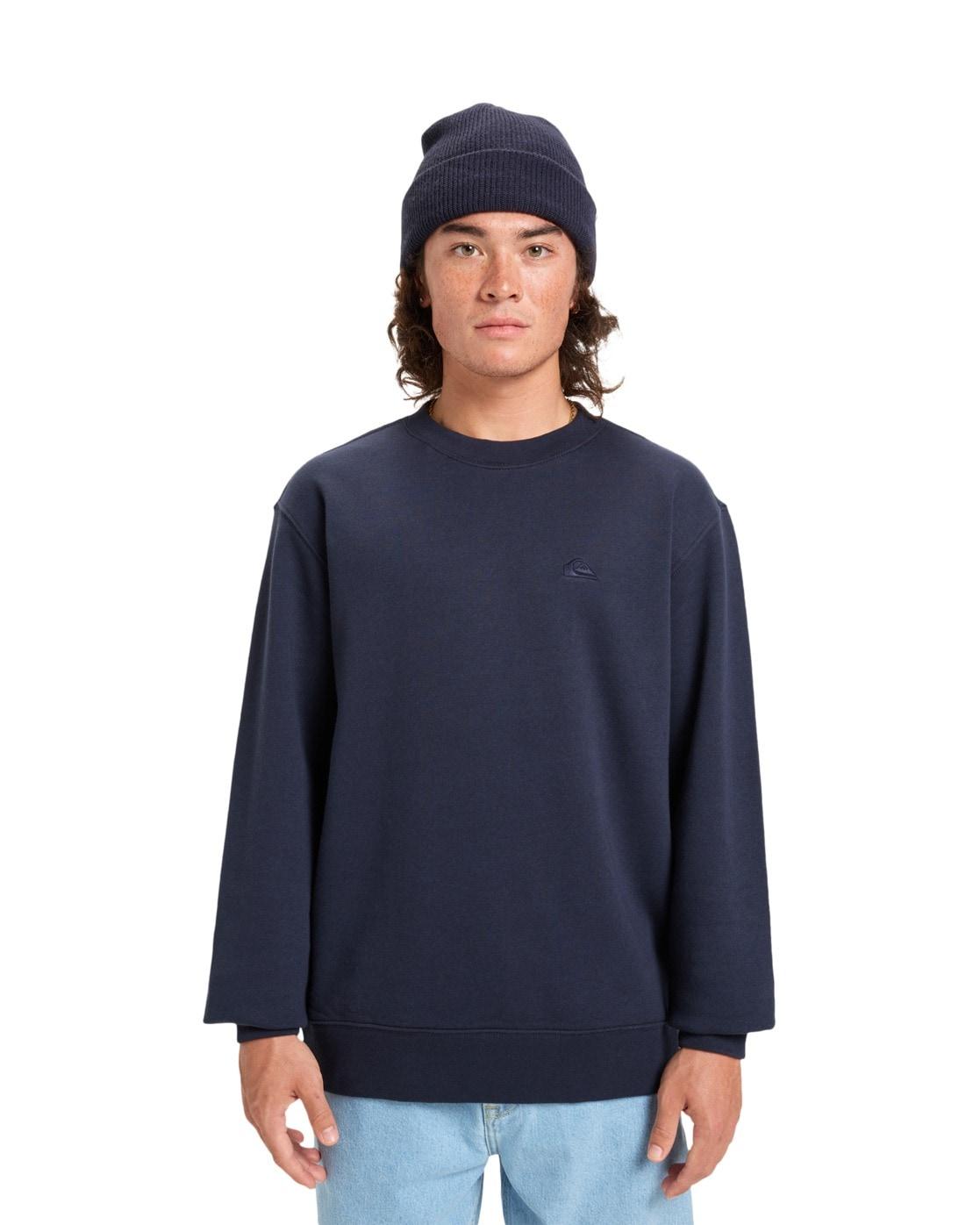 Sweatshirt Quiksilver "Salt Water", Herren, Gr. M, Blau (Schwarz Navy), Obermaterial: 55% Baumwolle, 25% Baumwolle, 20% Polyester., Sweatshirts Sweatshirt