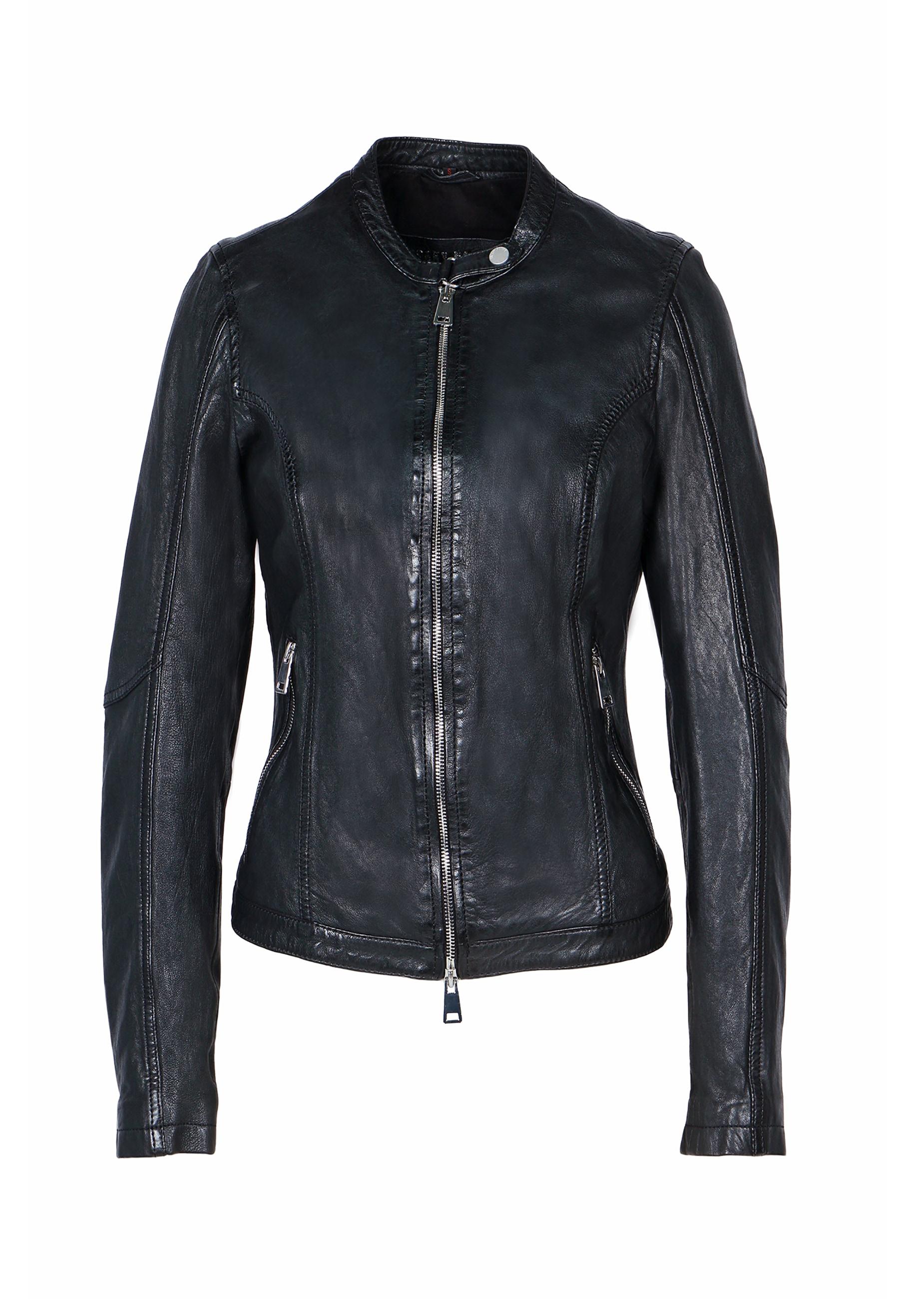 Lederjacke Freaky Nation "New Tula-Fn", Damen, Gr. L(40), Schwarz, Oberstoff: 100% Schafsleder. Futter 100% Baumwolle, Figurbetont, Jacken