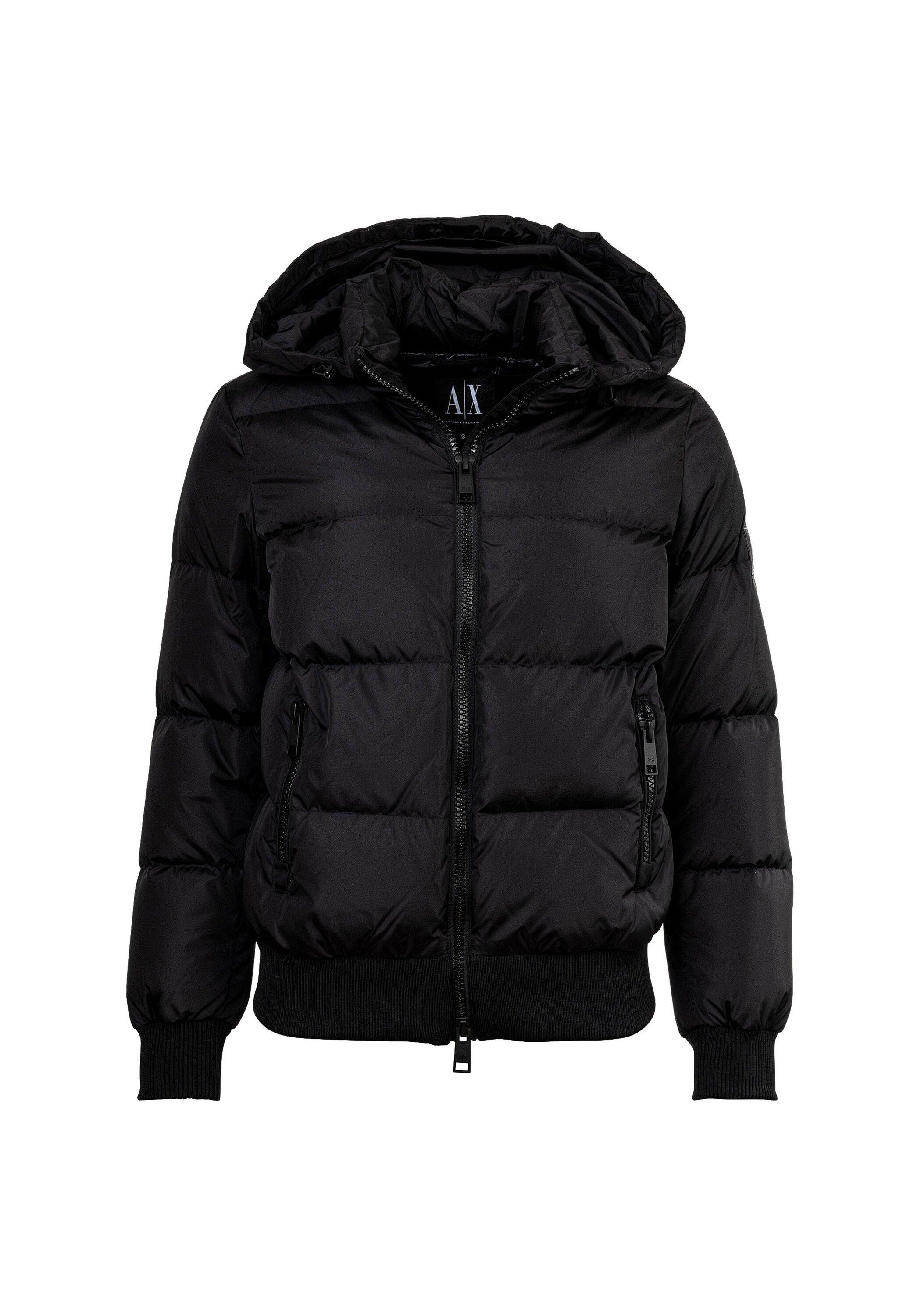 Steppjacke Armani Exchange "Steppjacke Down Jacket", Damen, Gr. S, Schwarz, Obermaterial: 100% Polyamid Pa. Futter: 100% Polyamid Pa. 80% Entendaune Duck Down. 20% Entenfeder Duckfeather., Jacken Steppjacke