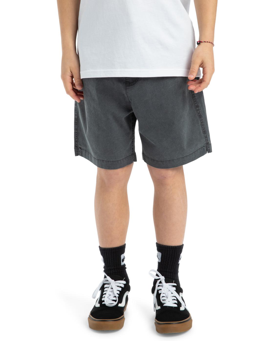 Bermudas Quiksilver "Taxer Youth 15", Jungen, Gr. 12, Schwarz, Obermaterial: 98% Baumwolle, 2% Elasthan., Hosen Bermudas