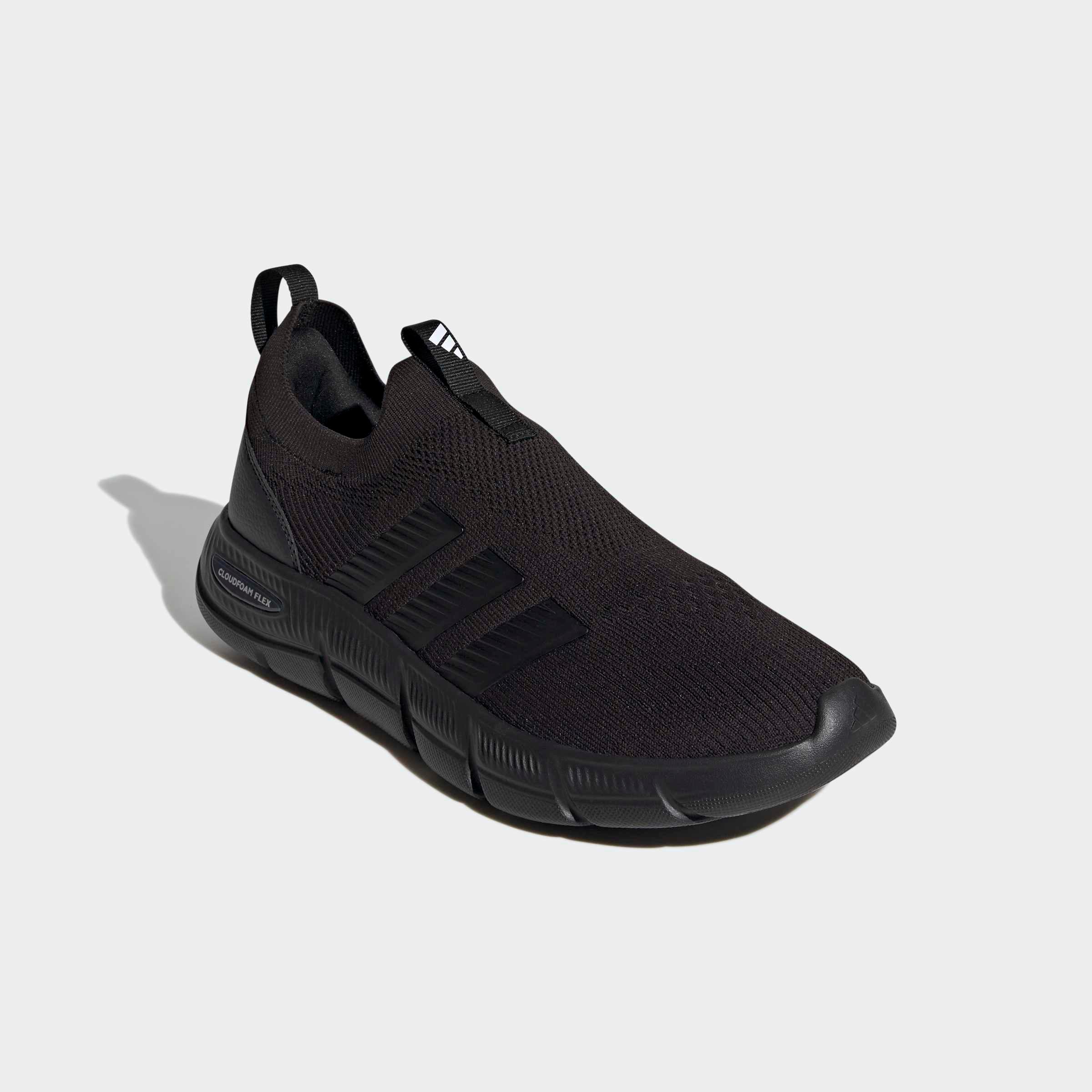 Walkingschuh Adidas Sportswear "Cloudfoam Flex Sock", Herren, Gr. 42,5, Schwarz (Core Schwarz, Core Schwarz, Carbon), Textil, Schuhe Walkingschuh