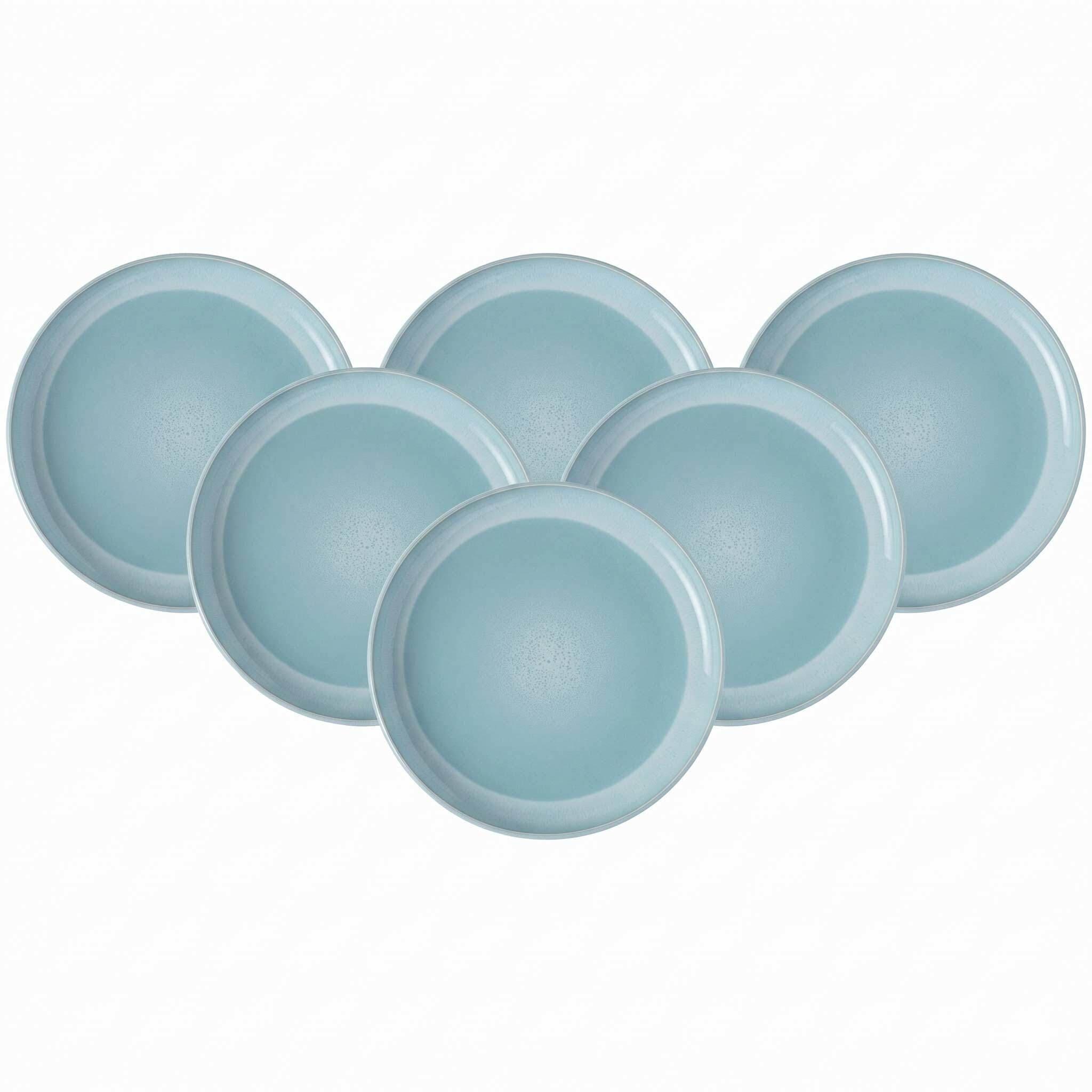 Speiseteller "Speiseteller Perlemor Aqua ø 27,1 Cm 6Er Set Blau", Blau, B:27,1Cm H:2,9Cm L:27,1Cm T:27,1Cm Ø:27,1Cm, Like. By Villeroy & Boch, Speiseteller, Speiseteller, SpüLmaschinengeeignet, Mikrowellengeeignet