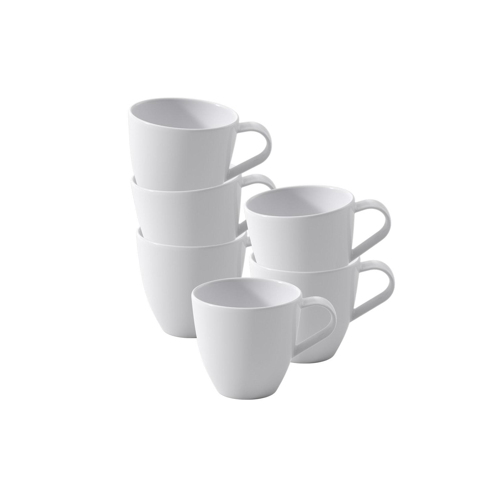Espressotasse Villeroy & Boch "Espressotassen Pura 50 Ml 6Er Set Weiß", Weiß, B:5,7Cm H:5,1Cm Ø:5,7Cm, Porzellan, TrinkgefäßE, Espressotasse, SpüLmaschinenfest, Mikrowellensicher