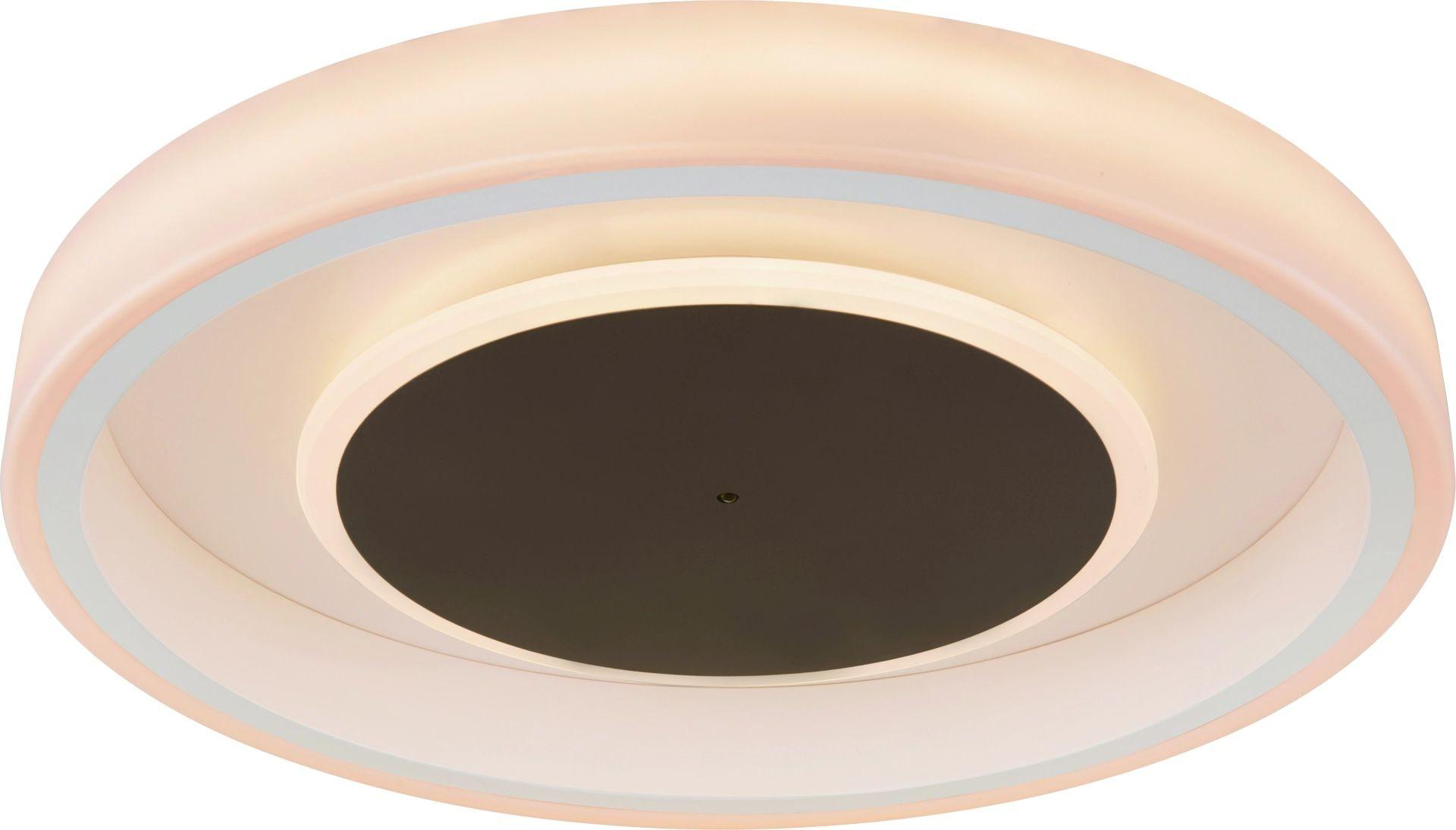 Globo Lighting Led Deckenleuchte "Goffi", Weiß, 1 Stk., Leuchten, Deckenlampe, Rund, Durchmesser 50Cm, Wohnzimmer, Schlafzimmer, Led Deckenleuchte