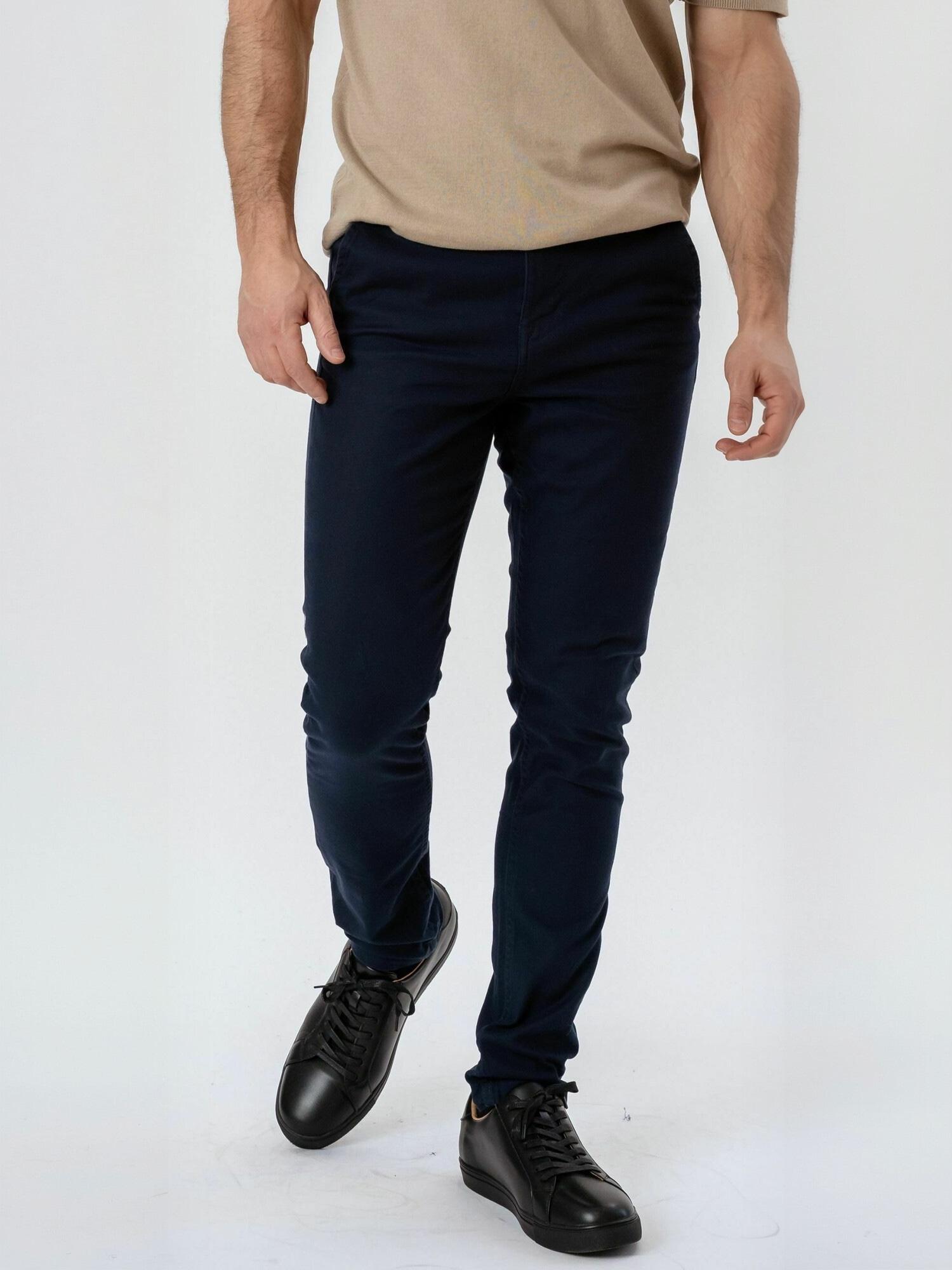 Chinos Teeshoppen "Teeshoppen Trouser Structure", Herren, Gr. 30X34, LäNge 34, Navy, Obermaterial: 98% Baumwolle, 2% Elasthan, 0% Elasthan, Hosen