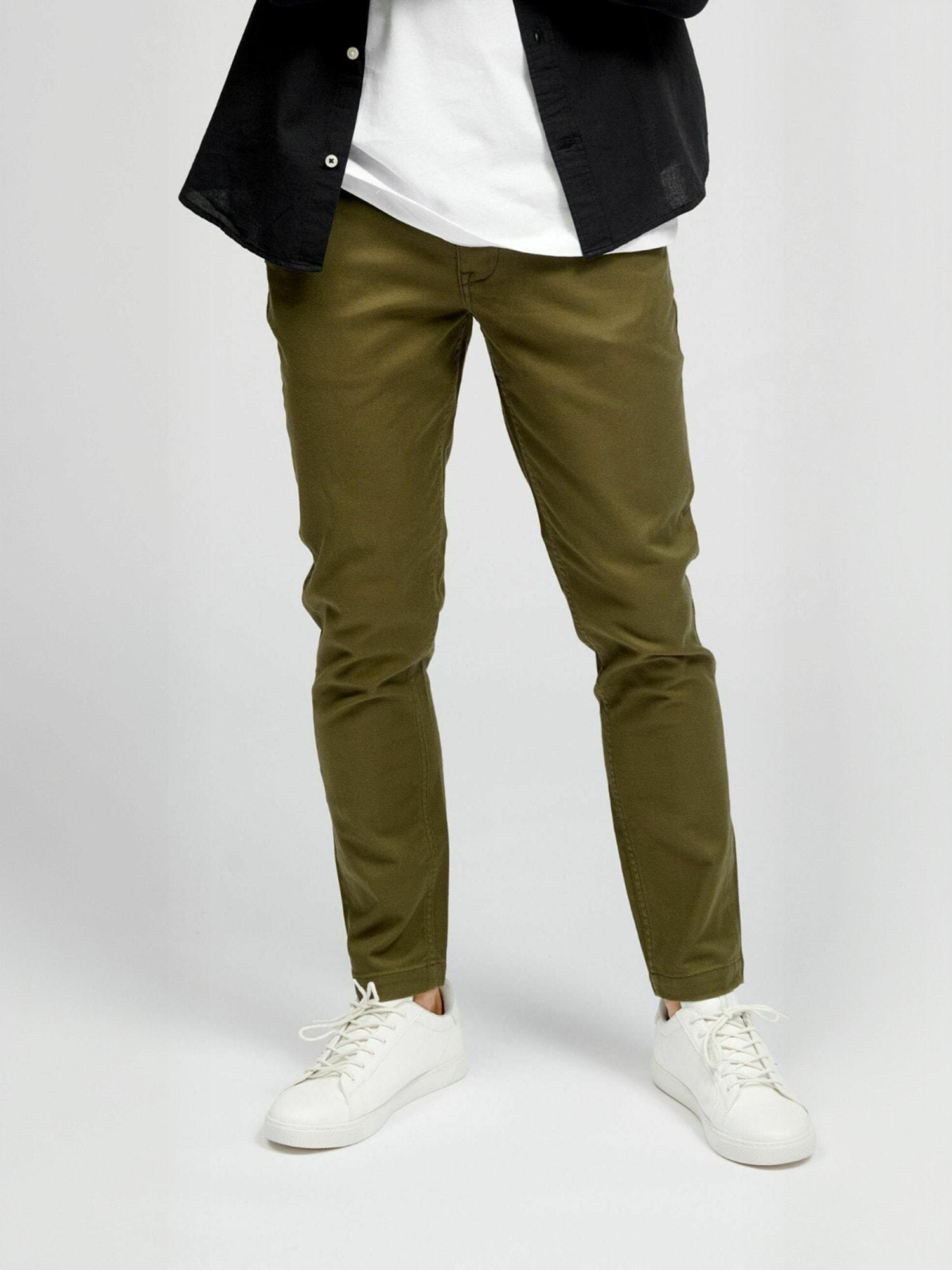 Chinos Teeshoppen "Teeshoppen Trouser Structure", Herren, Gr. 30X34, LäNge 34, GrüN, Obermaterial: 98% Baumwolle, 2% Elasthan, Hosen