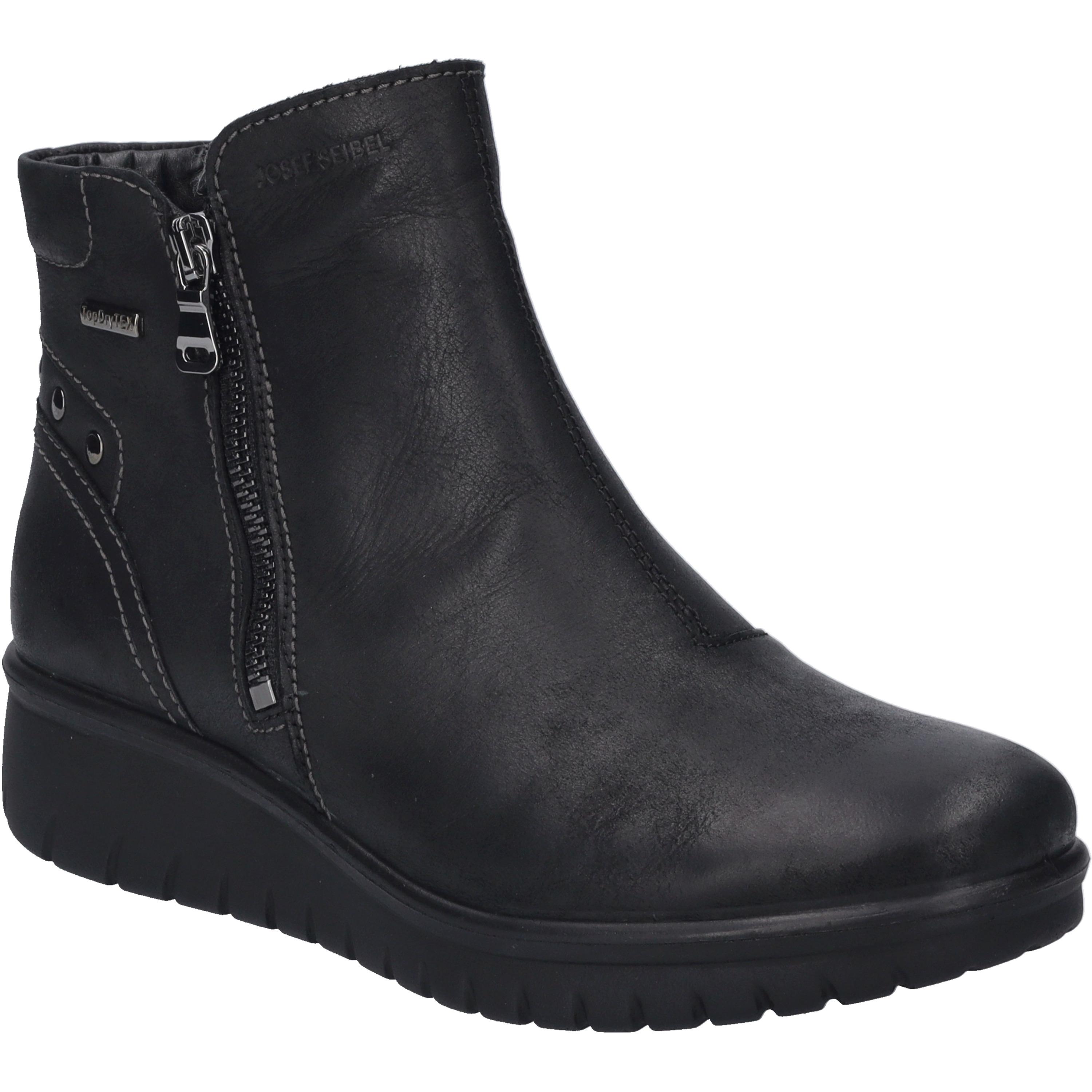 Stiefelette Josef Seibel "Calais 95, Schwarz", Damen, Gr. 40, Schwarz, Obermaterial: 100% Rindsleder Leather Cow., Schuhe Stiefelette