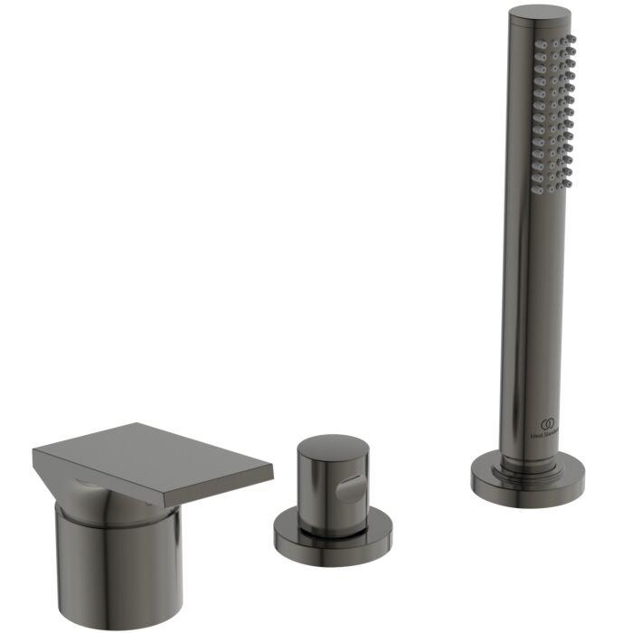 Ideal Standard Extra 3-Loch-Wannenarmatur BD517A5 233X95X204 Mm, Ohne Auslauf, Mit Handbrauseset, Magnetic Grey