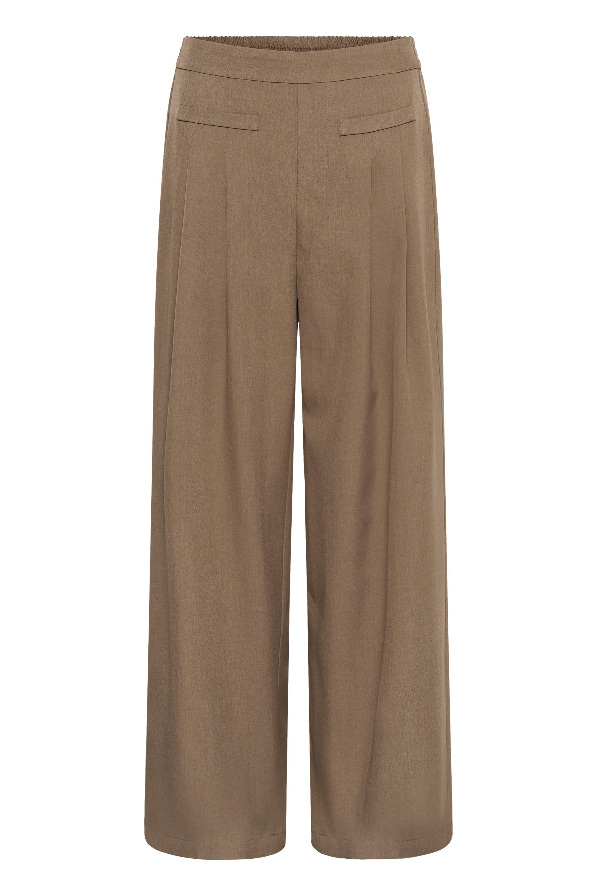 Stoffhose Kaffe "Casual Hose Kavictorina", Damen, Gr. 46, N-Gr, Caribou Cc, Obermaterial: 95% Polyester Pes. 5% Elasthan El., Hosen Stoffhose