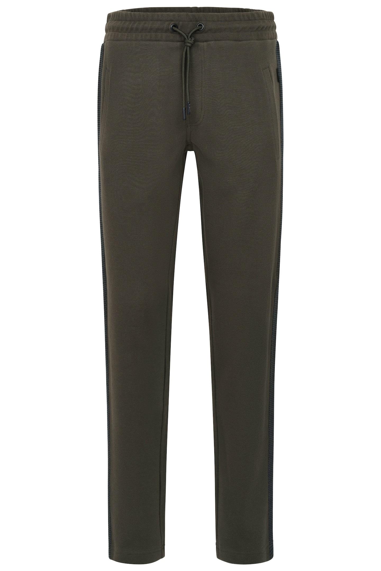 Sweathose Bugatti, Herren, Gr. Xxl, NormalgrößEn, GrüN (Oliv), 67% Baumwolle, 33% Polyester, Unifarben, Normal, Hosen Sweathose, Mit Leistentaschen