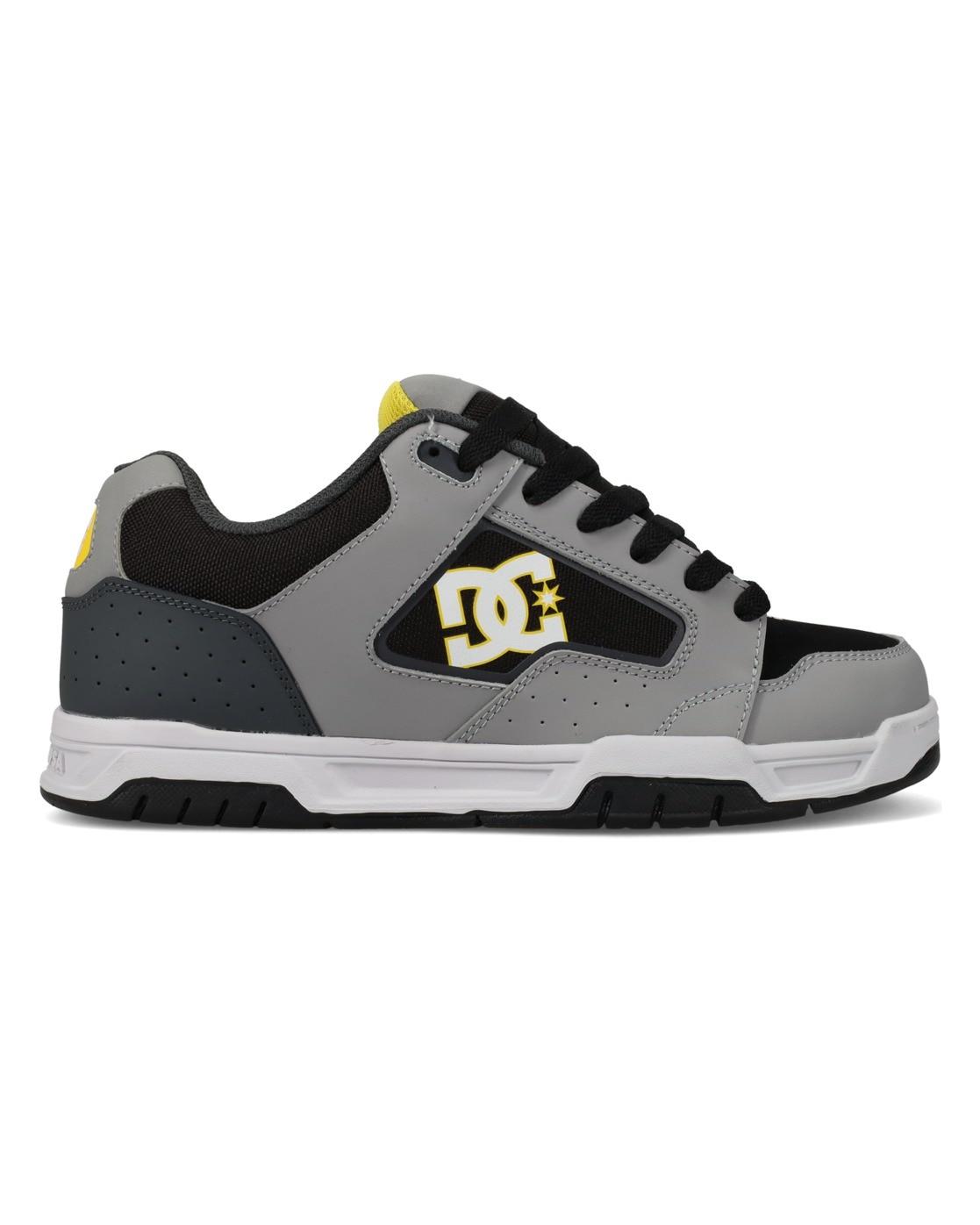 SchnüRschuh Dc Shoes "Dc Coiler", Herren, Gr. 8(40,5), Schwarz (Grau, Grau, Schwarz), Obermaterial:42.52% Leder, 34.74% Synthetikmaterial, 22.74% Polyester., Schuhe SchnüRschuh