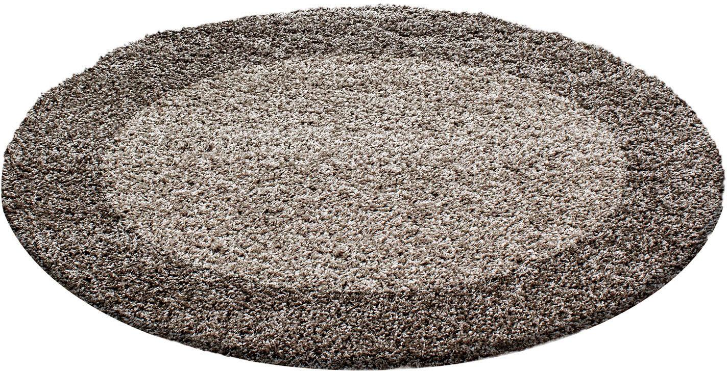 Hochflor-Teppich Ayyildiz Teppiche "Life Shaggy 1503", Grau (Taupe), H:30Mm Ø:120Cm, Kunstfaser, Teppiche, Rechteckig, Auch Als LäUfer ErhäLtlich, Shaggy, Langflor, Wohnzimmer