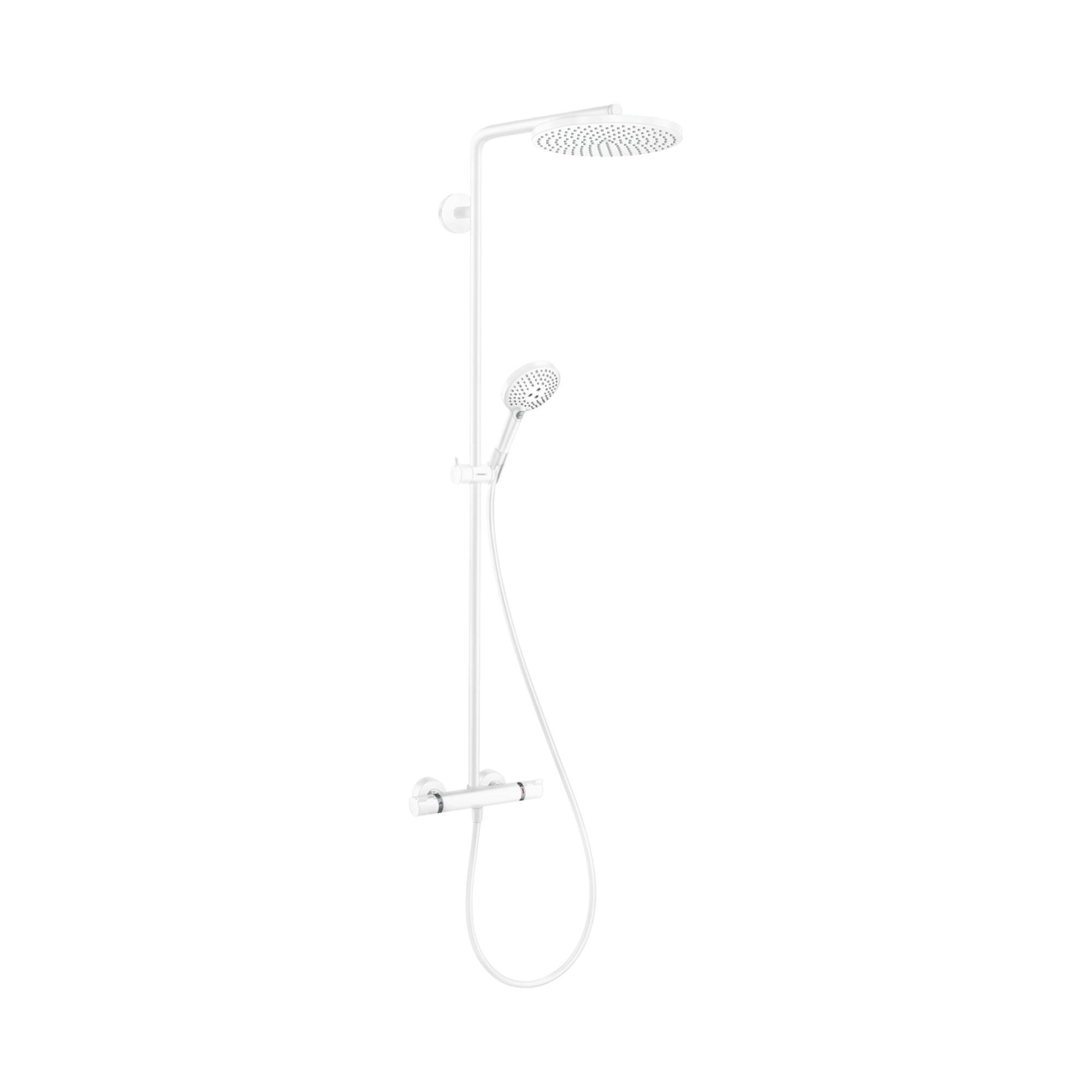 Hansgrohe Showerpipe Raindance S 2Jet, Ecosmart+, 6 L/Min, Mattweiß (28825700)
