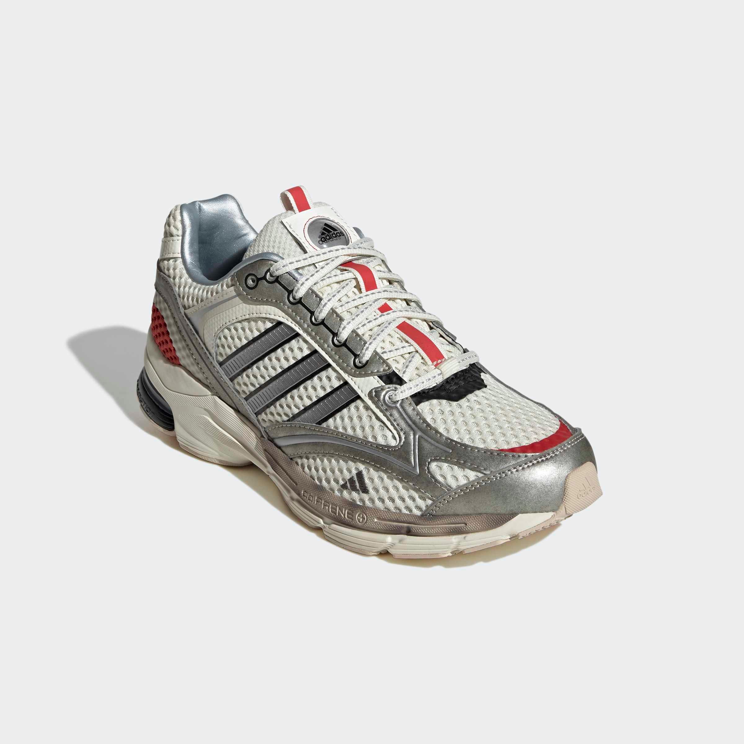 Sneaker adidas Sportswear "Spiritain 2000", Herren, Gr. 46, Ivory, Tech Grau Metallic, Core Schwarz, Leder, Textil, Schuhe Sneaker, Inspiriert Vom Design Des Adistar Control