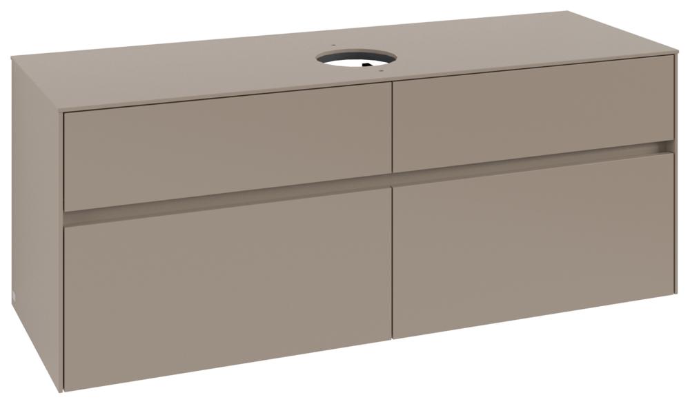 Villeroy & Boch Waschtischunterschrank Collaro C04500 1400X548X500Mm 4 Ausz. Waschtisch Mittig Taupe C04500VM