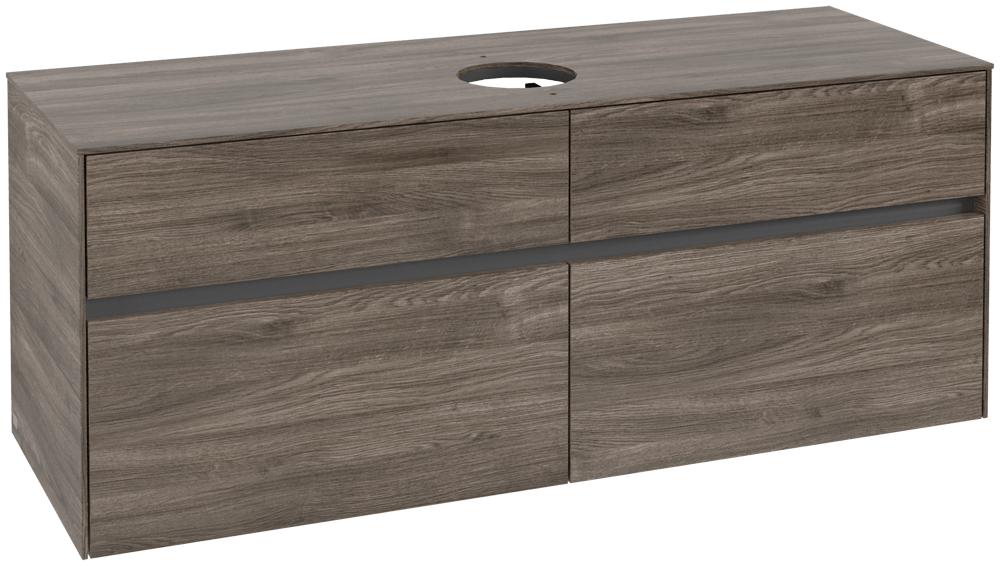 Villeroy & Boch Collaro Waschbeckenunterschrank, 4 AuszüGe, 1400 X 548 X 500 Mm, Stone Oak C04500RK