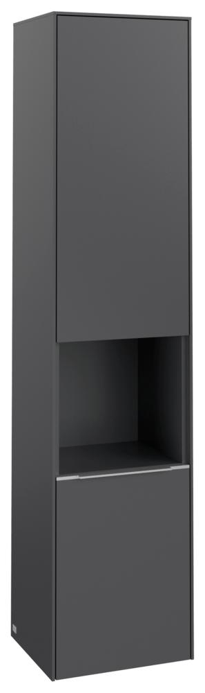 Villeroy & Boch Subway 3.0 Hochschrank, 2 TüRen, 400 X 1710 X 346,5 Mm, Graphite / Graphite C58800VR