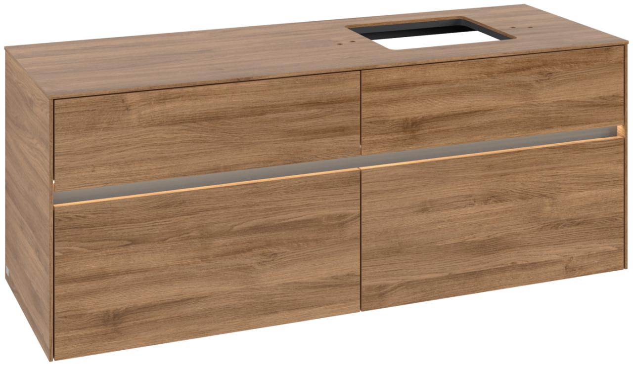 Villeroy & Boch Waschtischunterschrank Collaro C133B0 1400X548X500Mm Mit Beleuchtung Kansas Oak C133B0RH