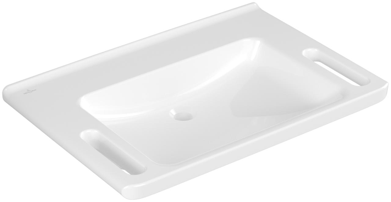 Villeroy & Boch Waschbecken Vicare 800X550Mm Rechteck Ohne ÜBerlauf Weiss Alpin Ceramicplus 4A6883R1
