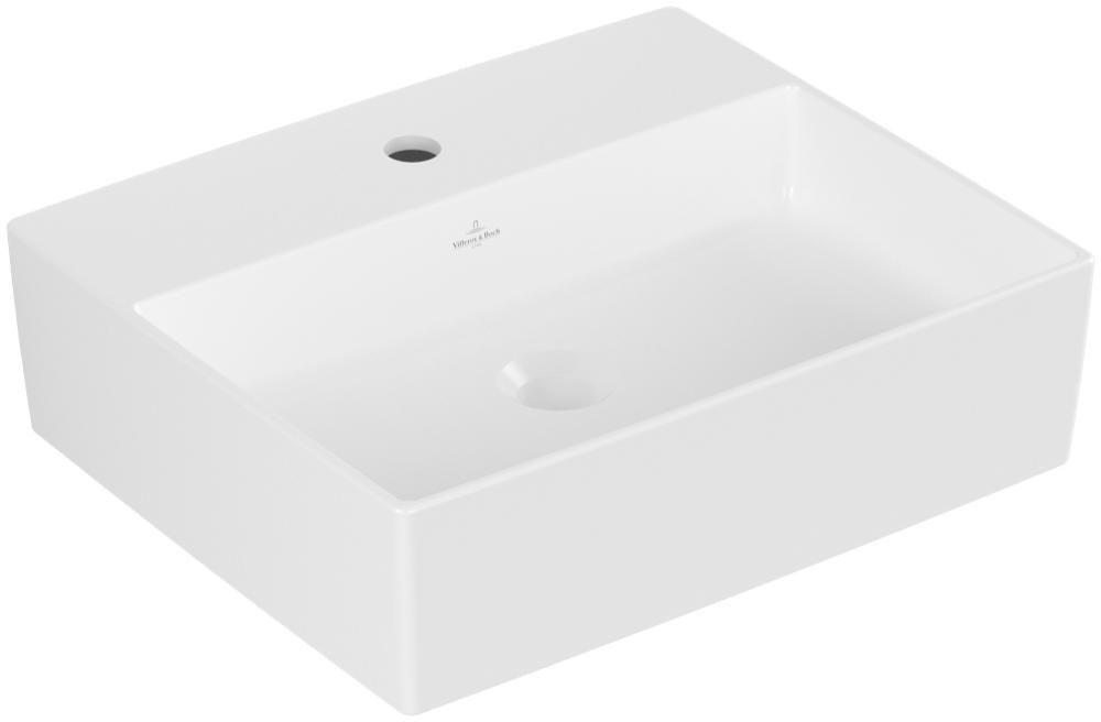 Villeroy & Boch Aufsatzwaschtisch Memento 2.0 4A07 500X420Mm, 1 Hahnloch, Ohne ÜBerlauf Stone White 4A0751RW