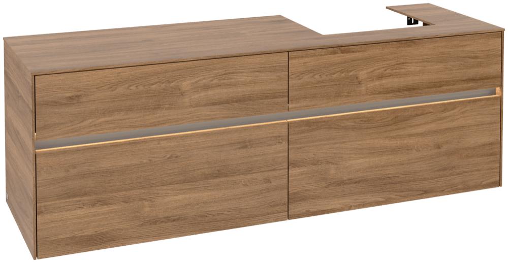 Villeroy & Boch Waschtischunterschrank Collaro C079B0 1600X548X500Mm Mit Beleuchtung C079B0RH