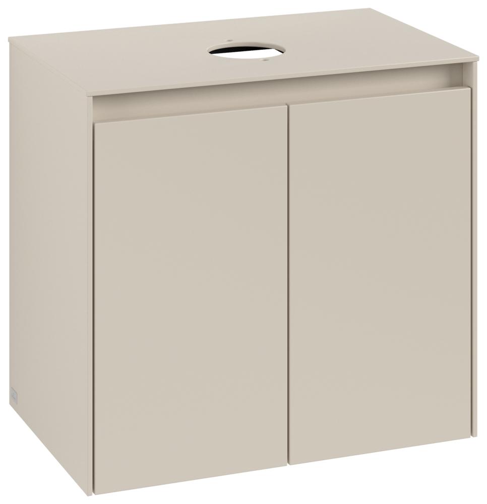 Villeroy & Boch Waschtischunterschrank Collaro 600X548X380Mm 2Trg. Waschbecken Mittig Cashmere Gre C15000VN