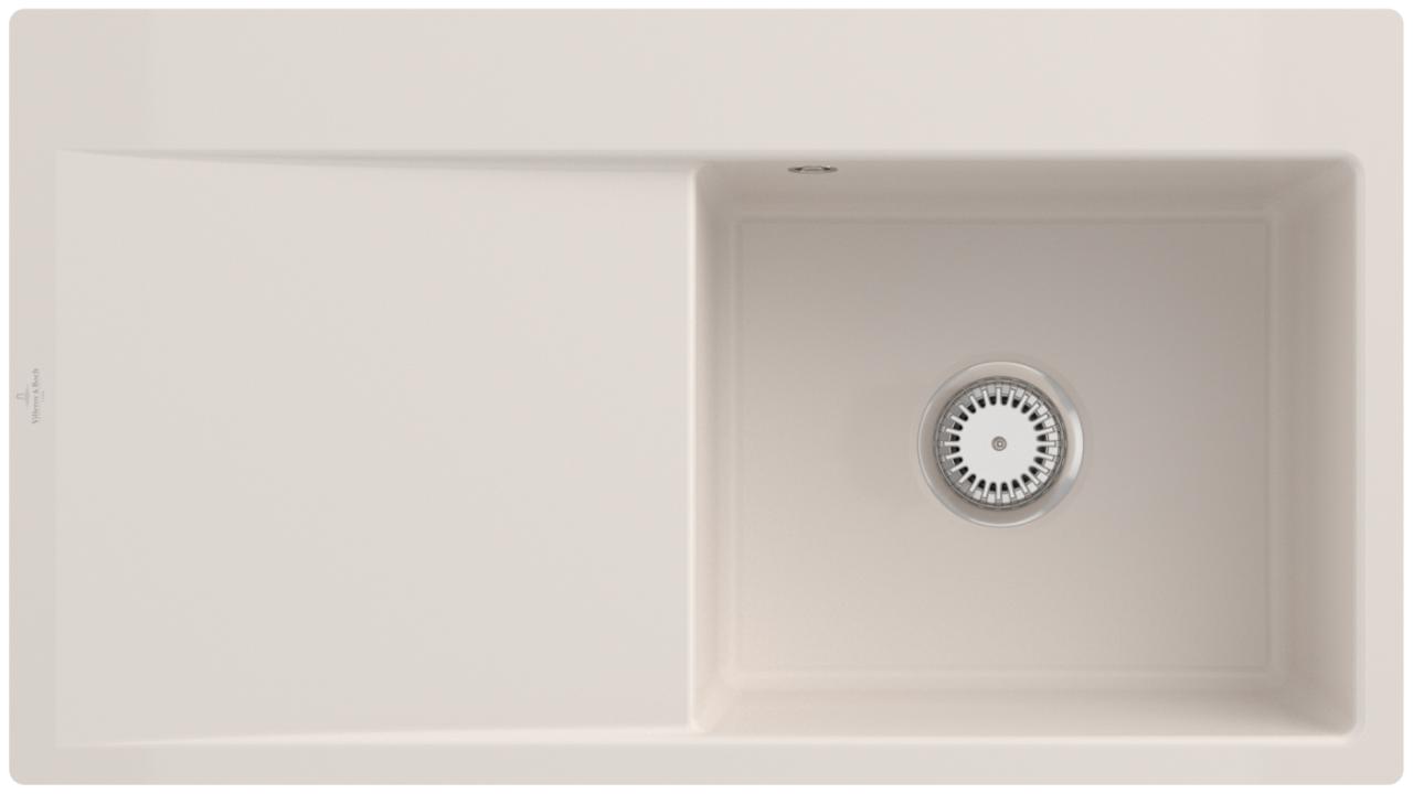 Villeroy & Boch EinbauspüLe Subway Style 50 Flat 1000X510Mm Ablgarn. Ib Re Keram. Crema Cplus, 33511 33511FKR