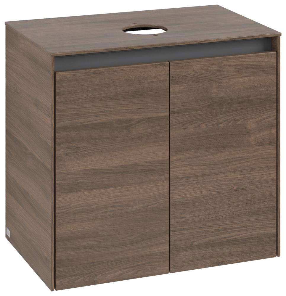 Villeroy & Boch Waschtischunterschrank Collaro 600X548X380Mm 2Trg. Waschbecken Mittig Arizona Oak C15000VH