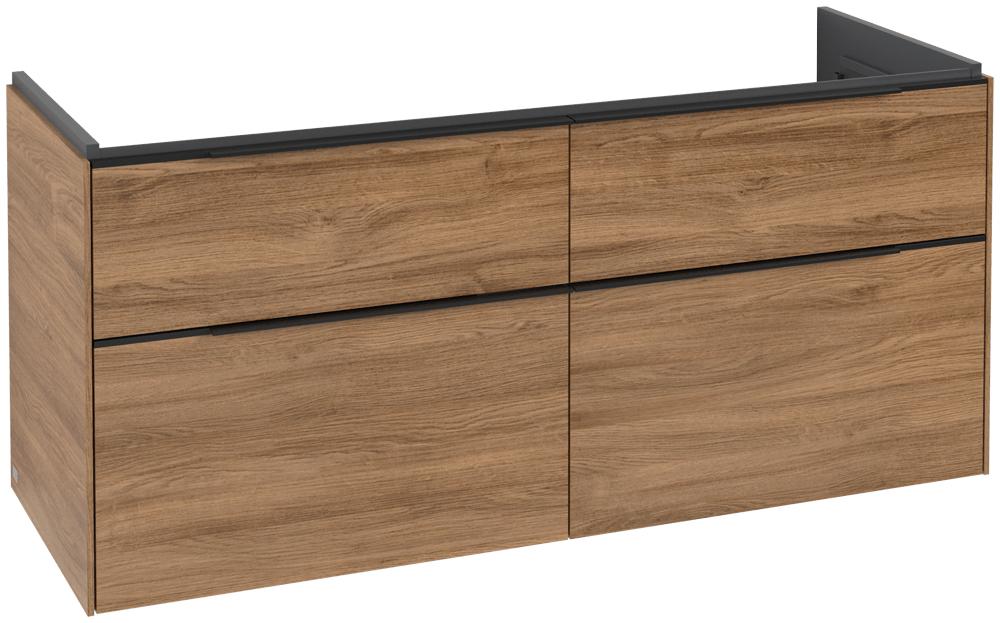 Villeroy & Boch Subway 3.0 Waschbeckenunterschrank, Mit Beleuchtung, 4 AuszüGe, 1272 X 579 X 462 Mm, C602L1RH