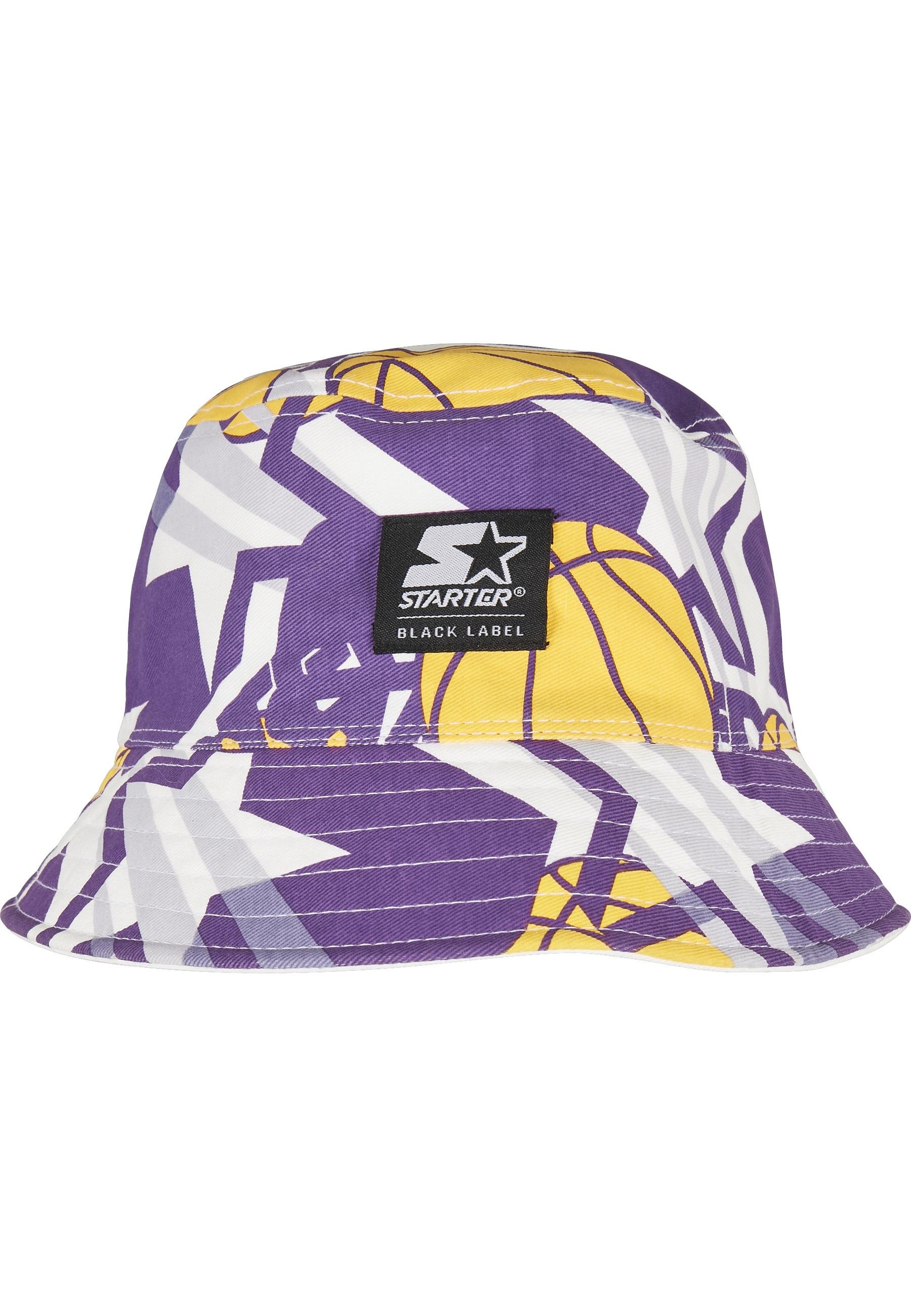 Sonnenhut Starter Black Label "Starter Black Label Accessoires Reversible Airball Bucket Hat", Damen, Gr. Onesize, Weiß, 100% Baumwolle, HüTe
