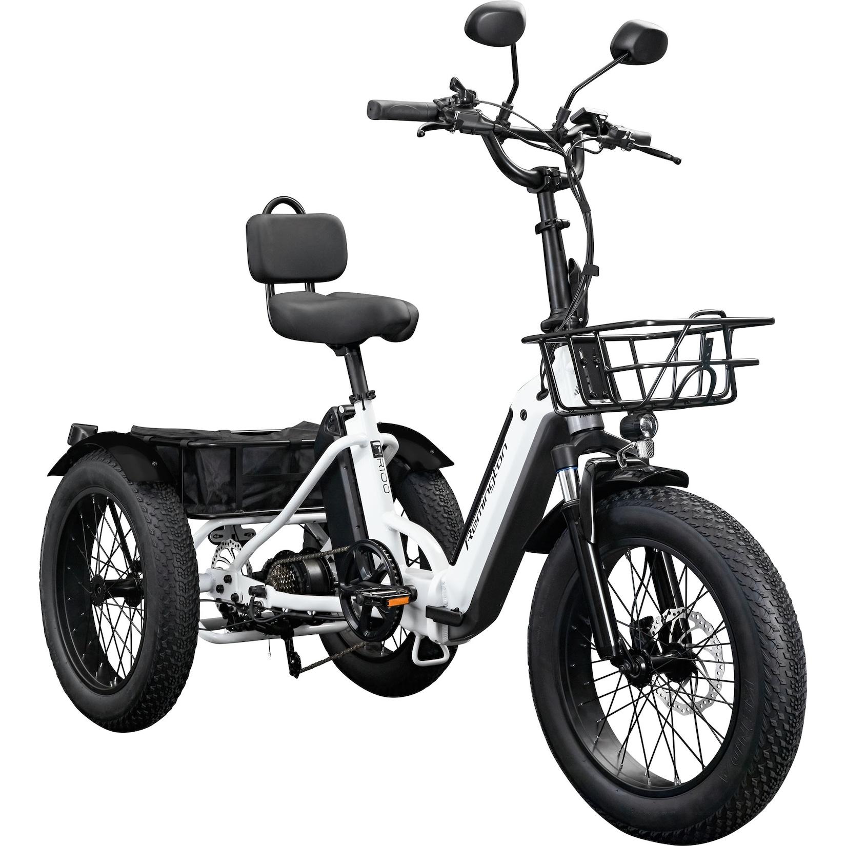 Remington R100 E Bike Elektro Dreirad 20 Zoll Elektrodreirad mit 2 Akkus bis 120 km Pedelec City mit tiefem Einstieg klappbar