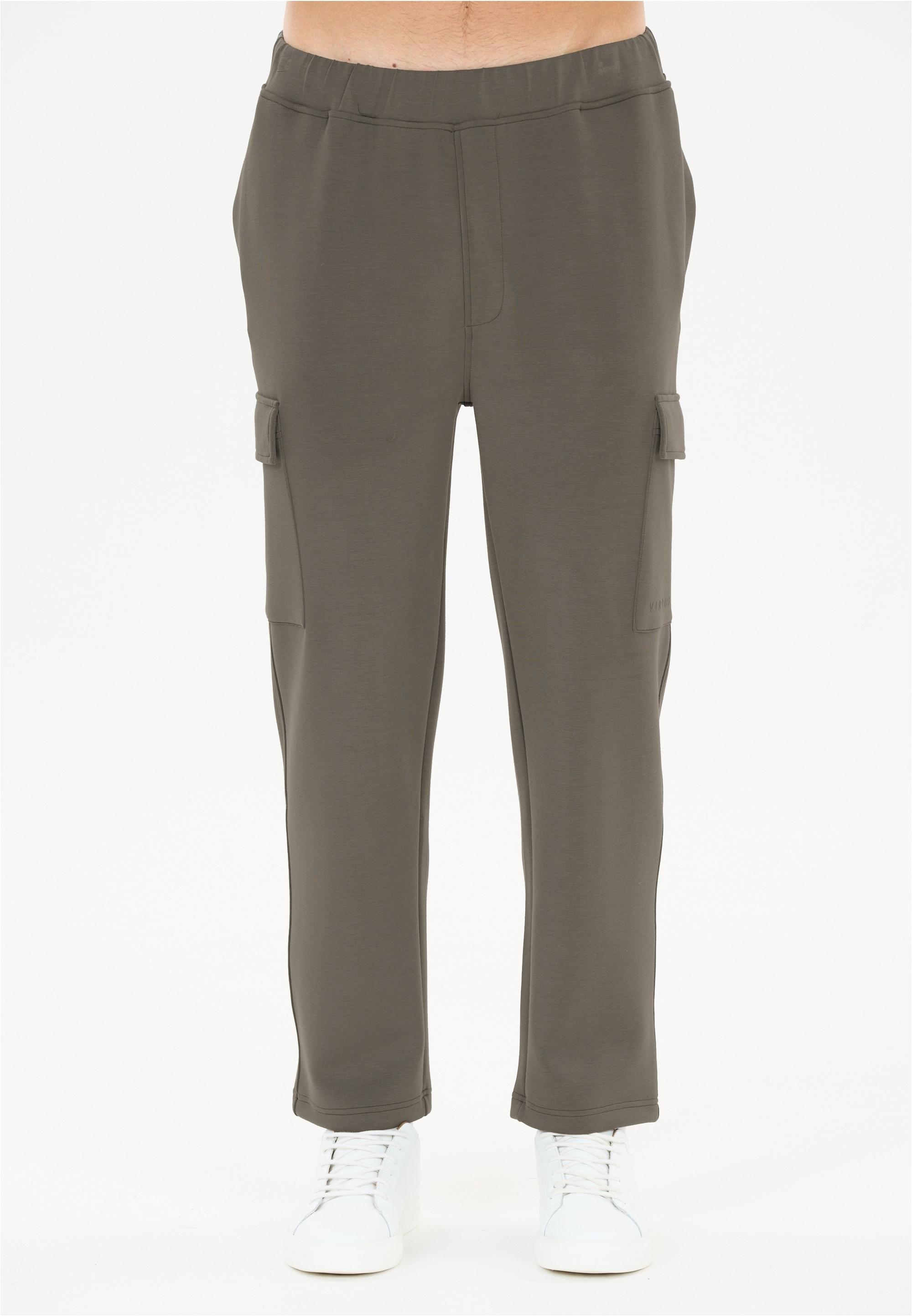 Cargohose Virtus "Nasas", Herren, Gr. M, Us-GrößEn, Braun, Grau, 56% Polyester, 36% Modal, 8% Elasthan, Unifarben, Hosen Cargohose, Im Relaxed Fit-Schnitt