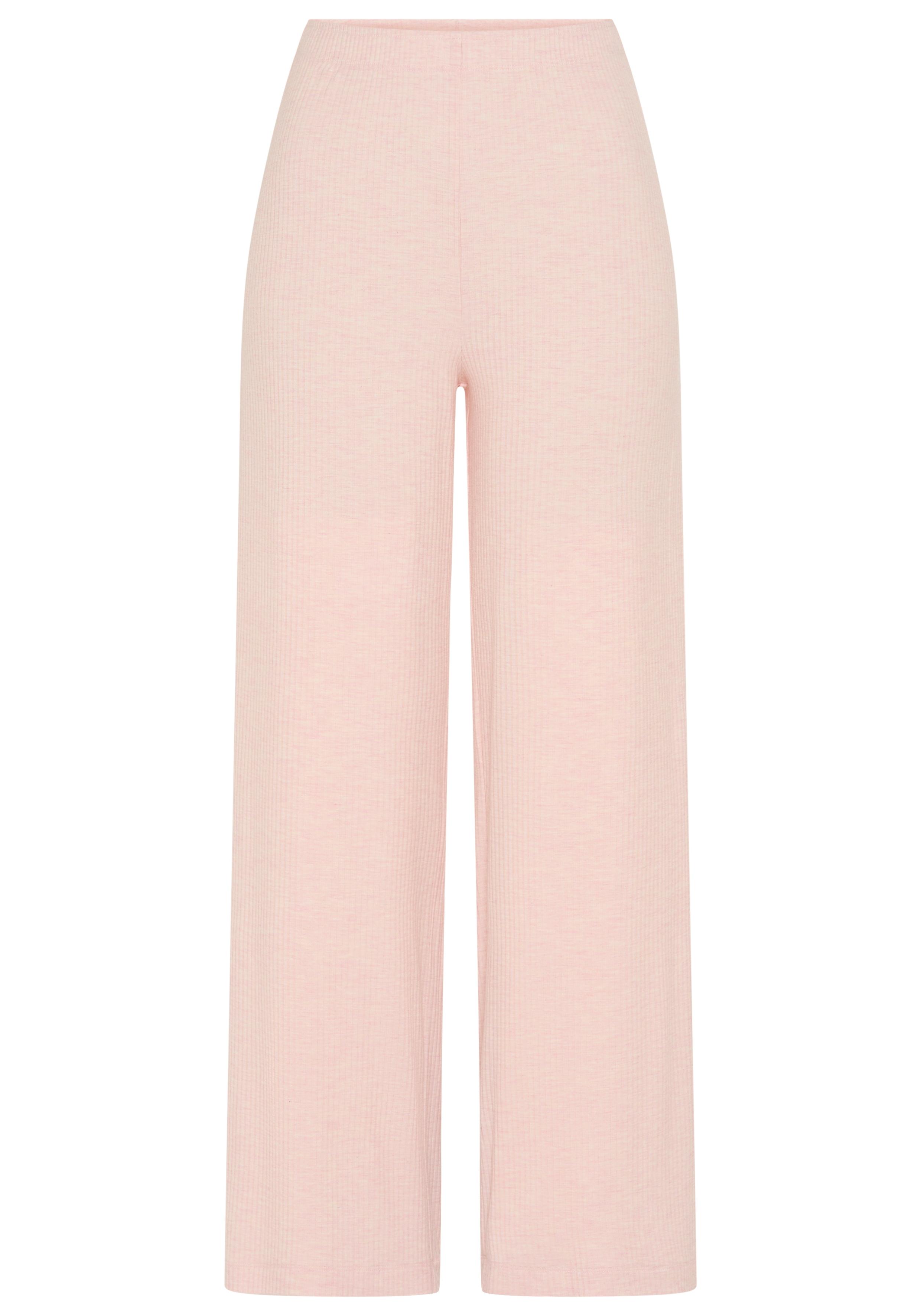 Pyjamahose Copenhagen Studios, Damen, Gr. 44/46, N-Gr, Rosa, Web, Obermaterial: 92% Modal, 8% Elasthan, Unifarben, Bequem Lang, Hosen Pyjamahose, Aus Hochwertiger RippqualitäT