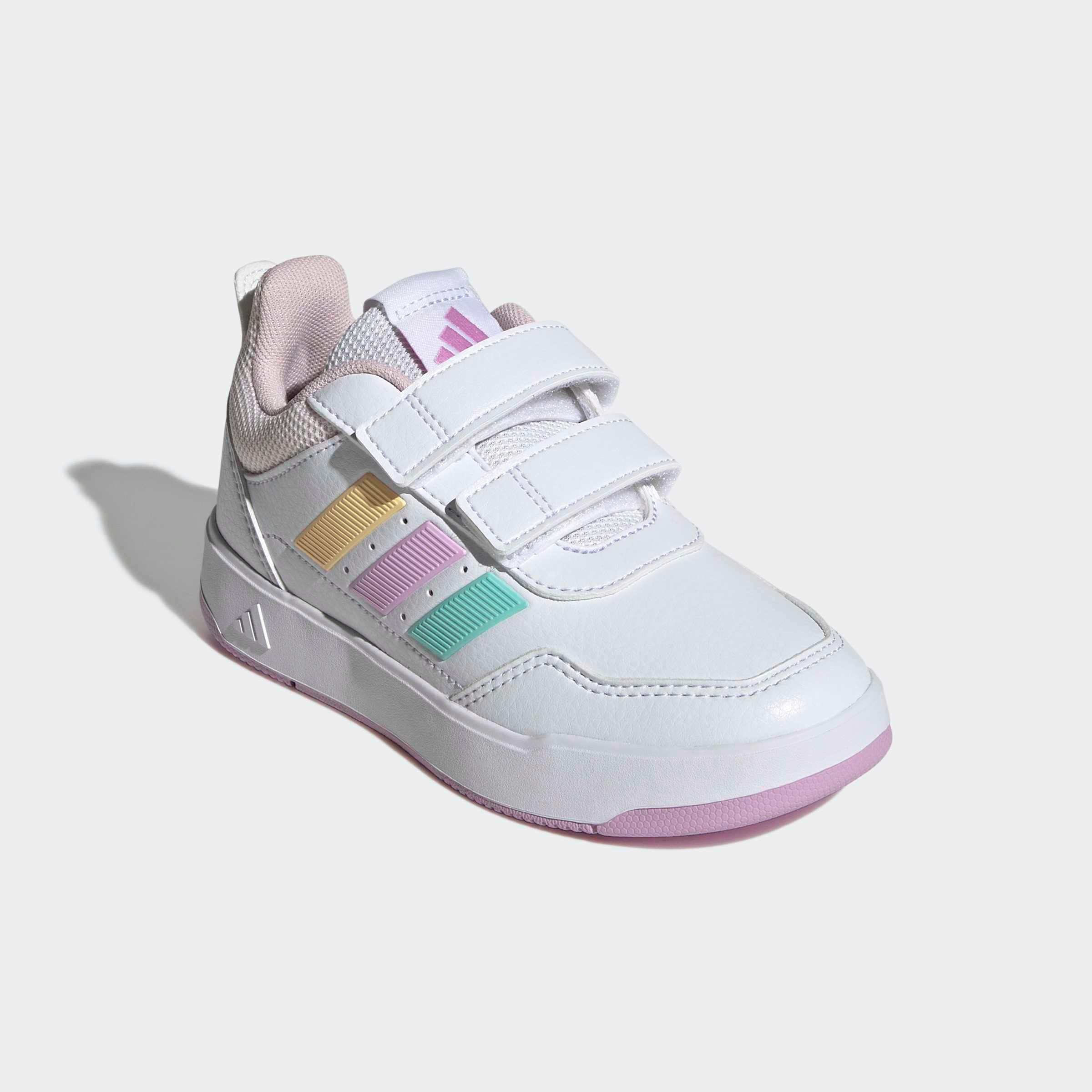 Sneaker adidas Sportswear "Tensaur Sport 3.0 CF K", Kinder, Gr. 37, Bunt (Cloud Weiß, Bliss Lila, Clear Pink), Synthetik, Textil, Schuhe Sneaker, FüR Kinder & Jugendliche