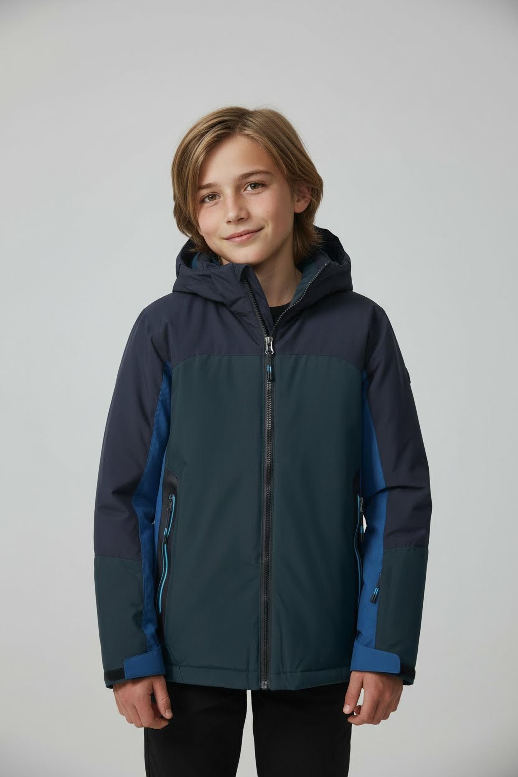 Outdoorjacke KILLTEC "KOW 223 BYS JCKT", Kinder, Gr. 128, blau (nachtblau), Obermaterial: 100% Polyester. Futter: 100% Polyester. Wattierung: 100% Polyester, Jacken Outdoorjacke, für Jugendliche, mit seitlichen Taschen mit Zippern
