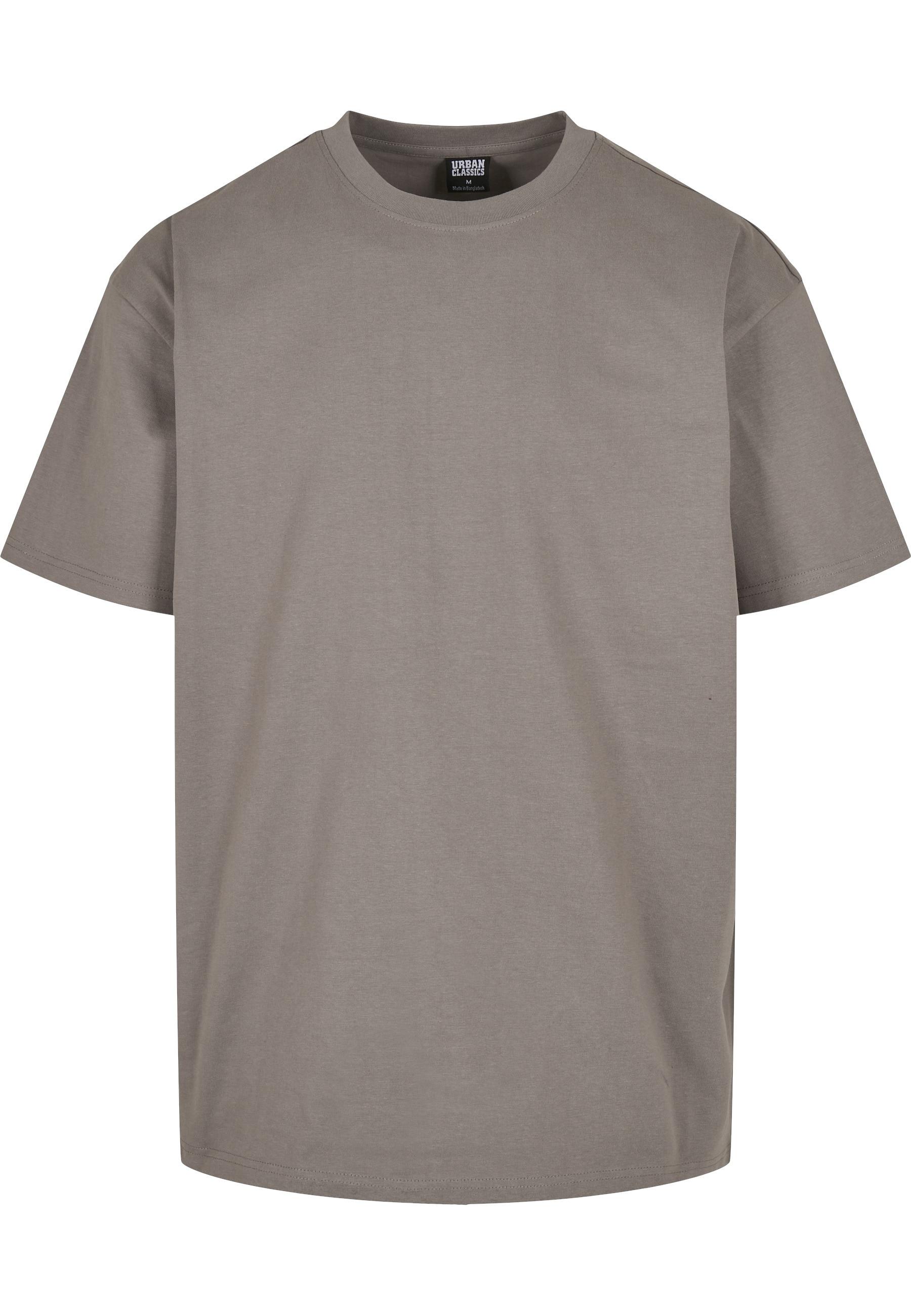T-Shirt Urban Classics "Urban Classics Herren Heavy Oversized Tee", Jungen, Gr. Xxl, Grau (Asphalt), 100% Baumwolle, Unifarben, Oversize, Rundhals, Shirts T-Shirt