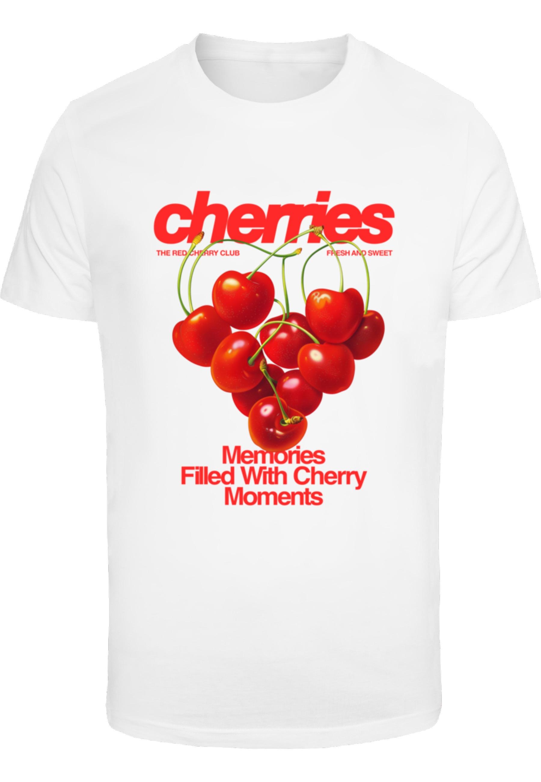T-Shirt Mistertee "Mistertee Cherry Moments Tee", Jungen, Gr. Xs, Weiß, 100% Baumwolle, Bedruckt, Normal, Rundhals, Shirts T-Shirt