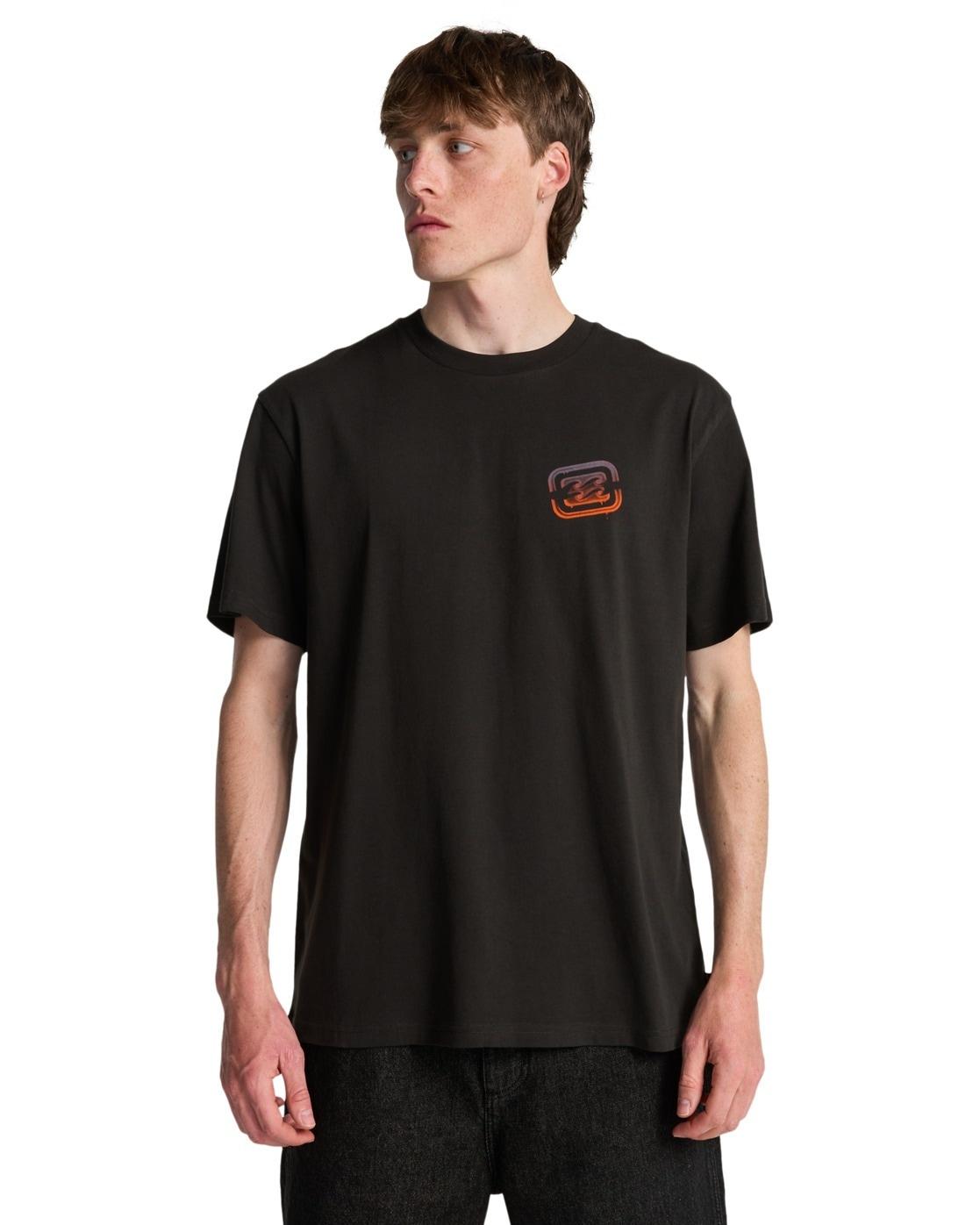 T-Shirt Billabong "Crayon Wave", Jungen, Gr. S, Washed Schwarz, Obermaterial: 100% Baumwolle., Shirts T-Shirt