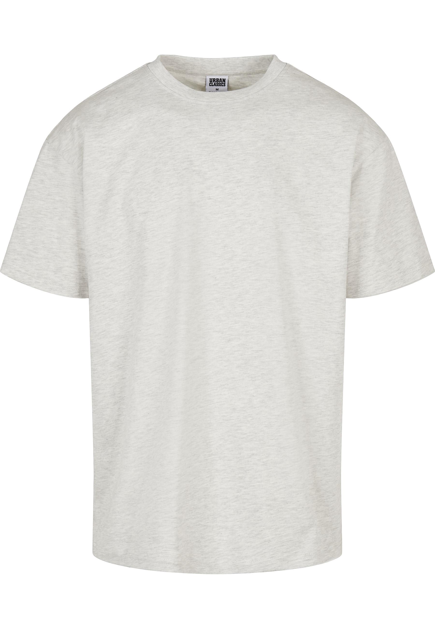 T-Shirt Urban Classics "Urban Classics Herren Heavy Oversized Tee", Jungen, Gr. M, Weiß (Lightgrau), 100% Baumwolle, Unifarben, Oversize, Rundhals, Shirts T-Shirt