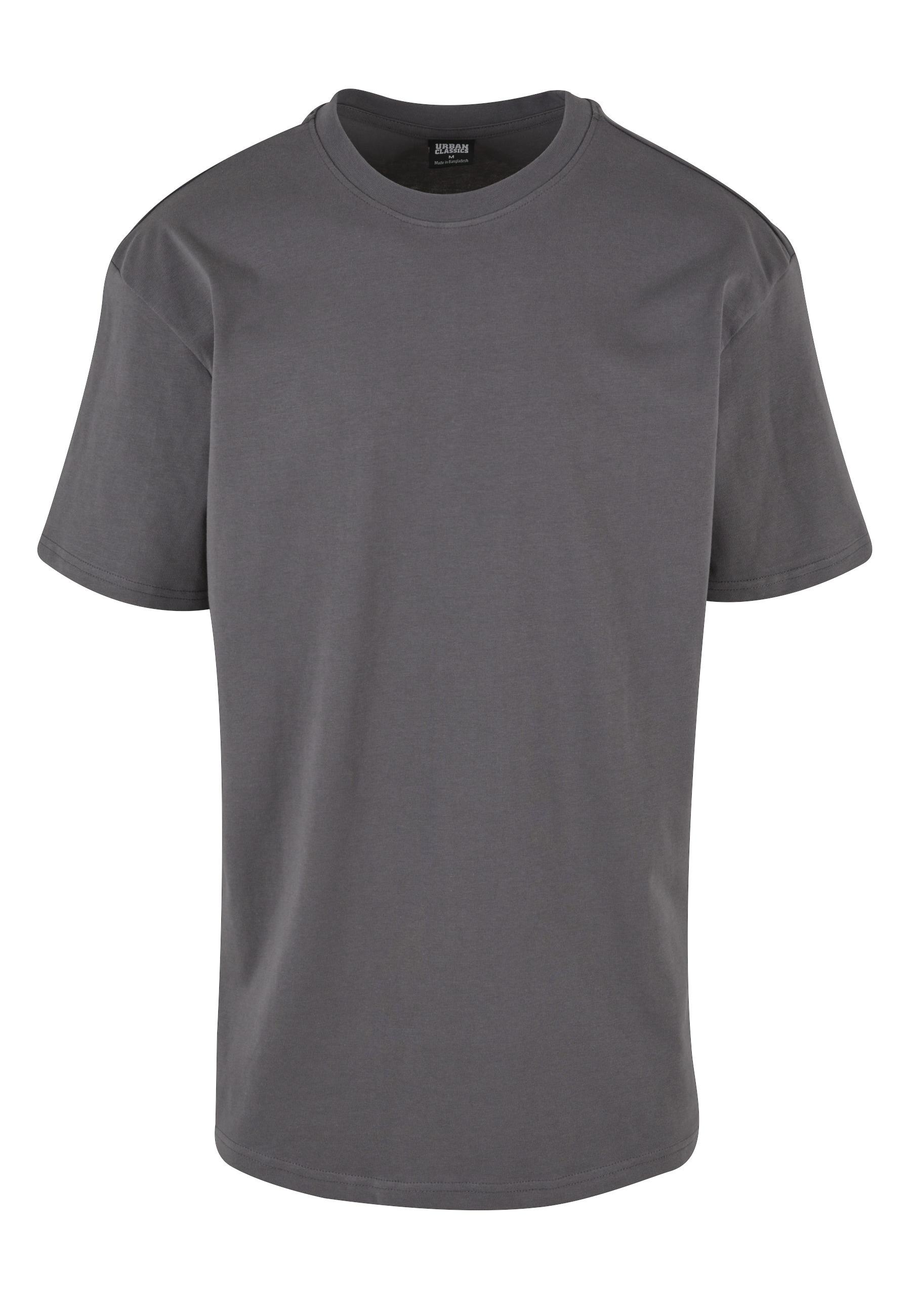 T-Shirt Urban Classics "Urban Classics Herren Heavy Oversized Tee", Jungen, Gr. S, Grau (Magnet), 100% Baumwolle, Unifarben, Oversize, Rundhals, Shirts T-Shirt